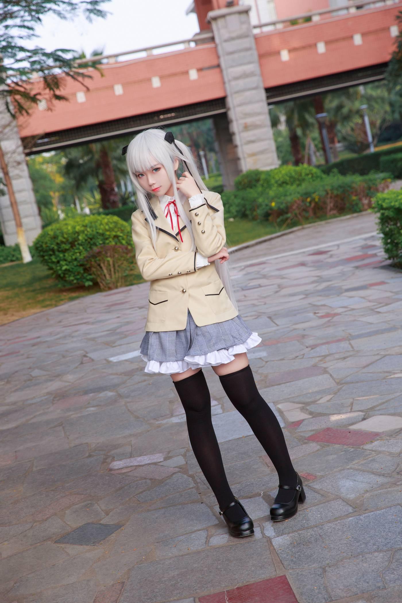 G44不会受伤 – NO.39 雾枝校服 [19P]插图5