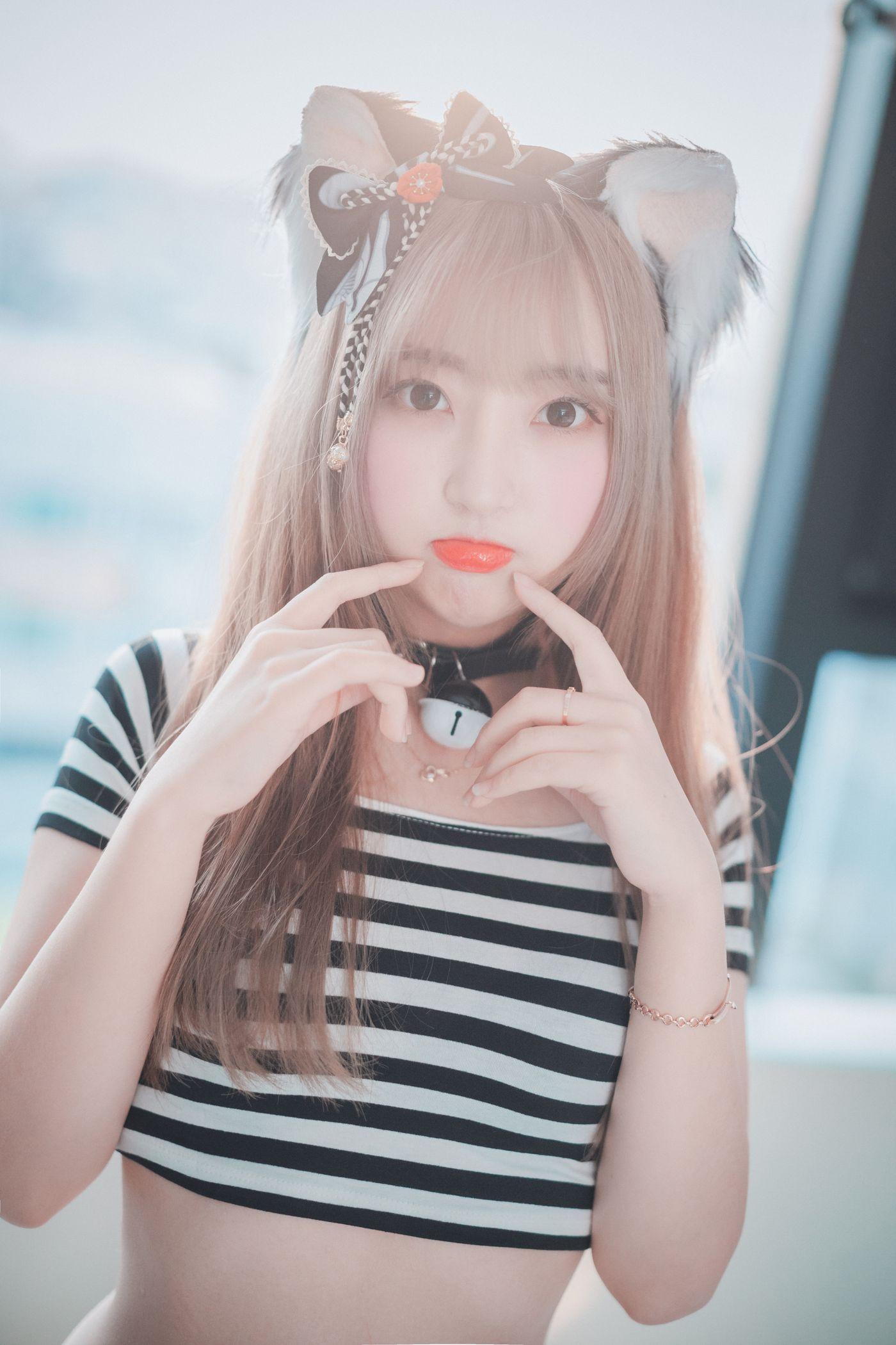 HaNari (하나리) DJAWA Catgirl in Stripes [91P]插图2