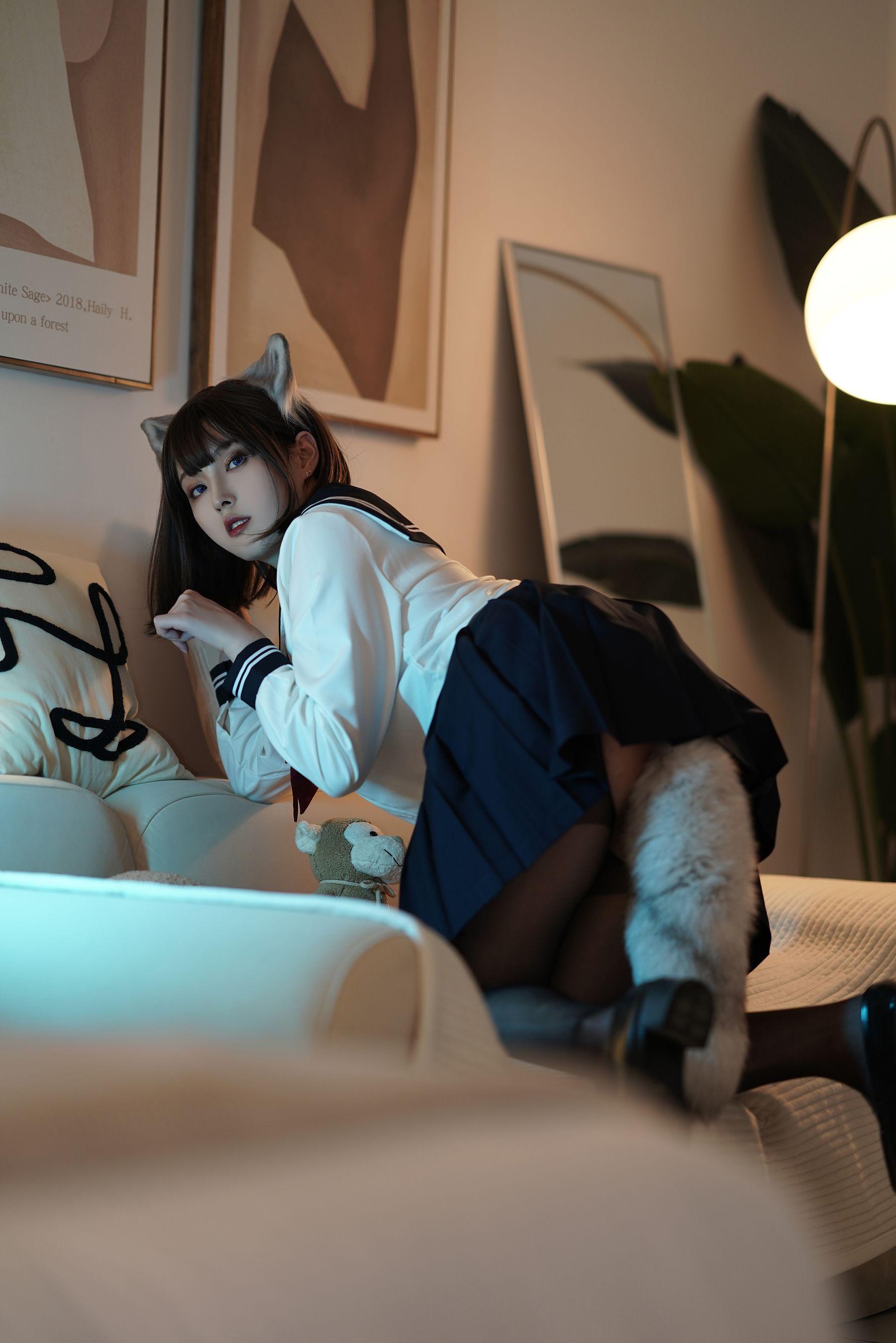 Natsuko夏夏子 NO.002 JK大尾巴猫[50P]插图9