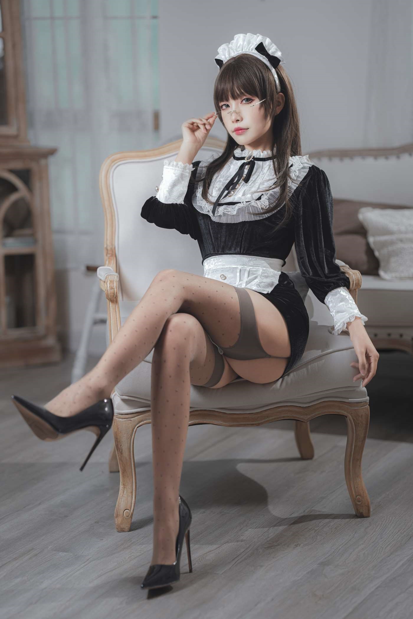 Neko-薇薇 NO.006 黑色丝绒女仆 [39P]插图2