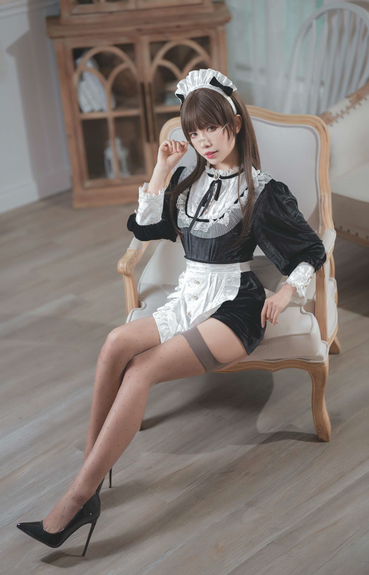 Neko-薇薇 NO.006 黑色丝绒女仆 [39P]插图4