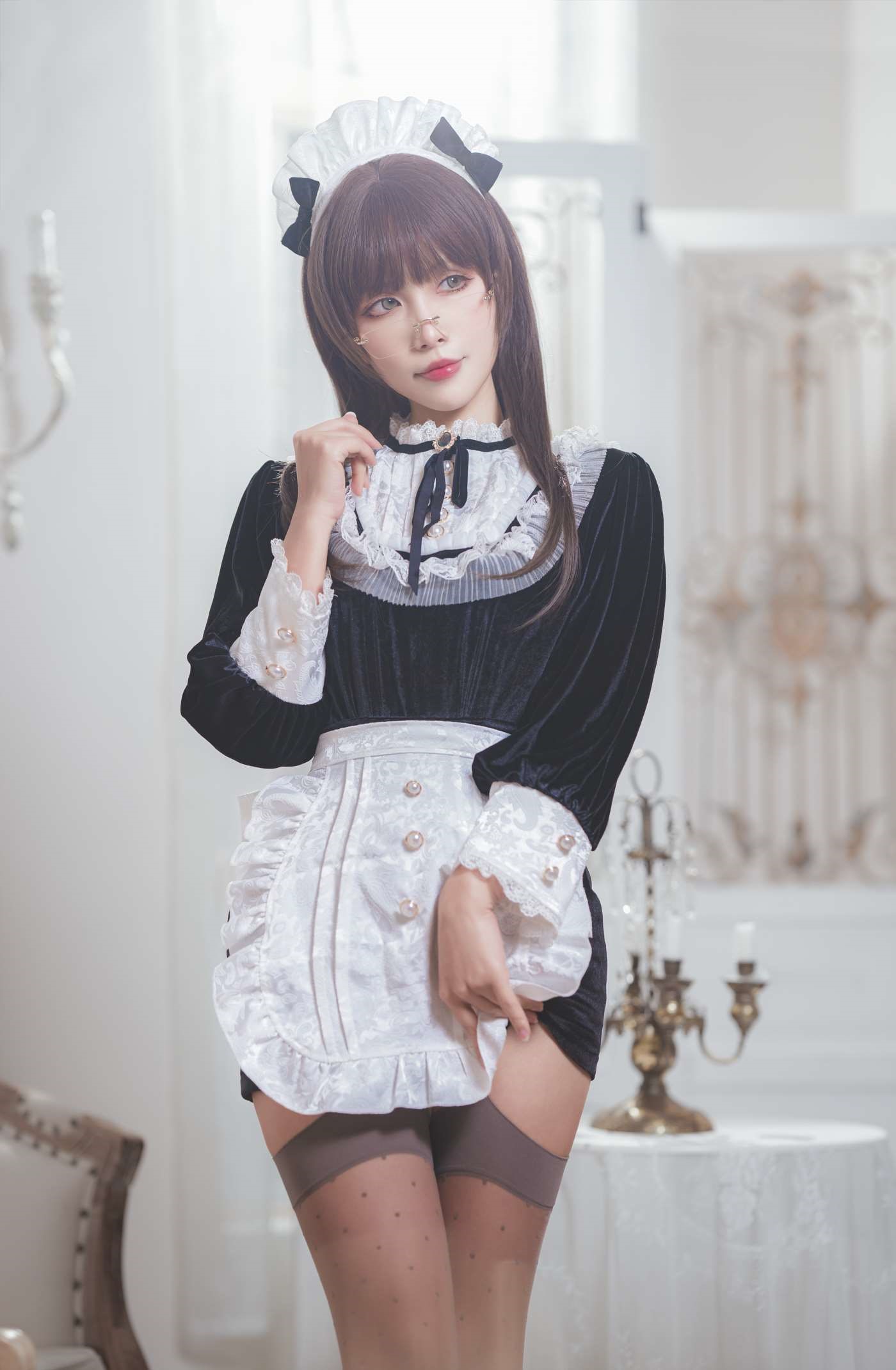 Neko-薇薇 NO.006 黑色丝绒女仆 [39P]插图3