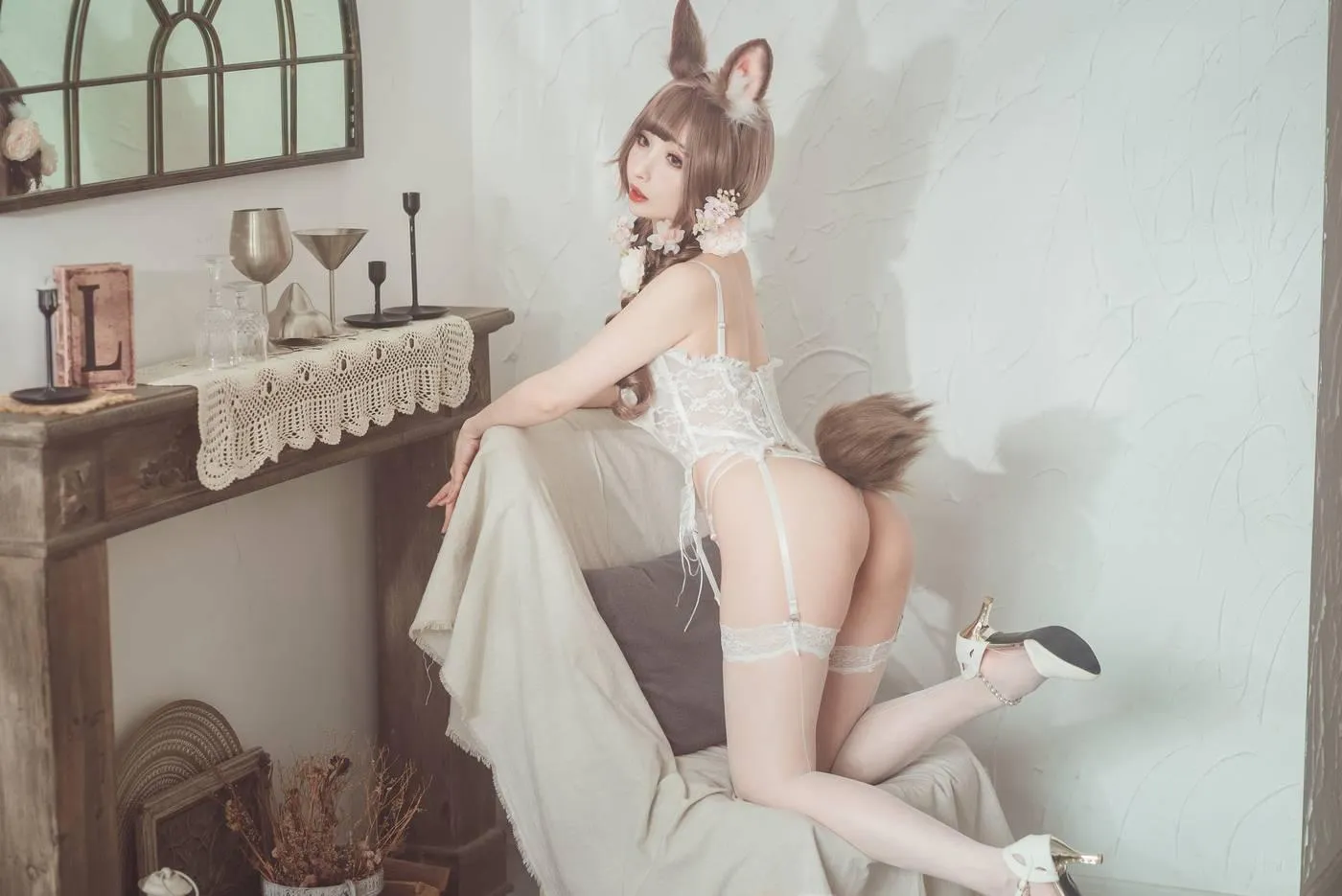 rioko凉凉子 NO.067 花涧兔[35P]插图7