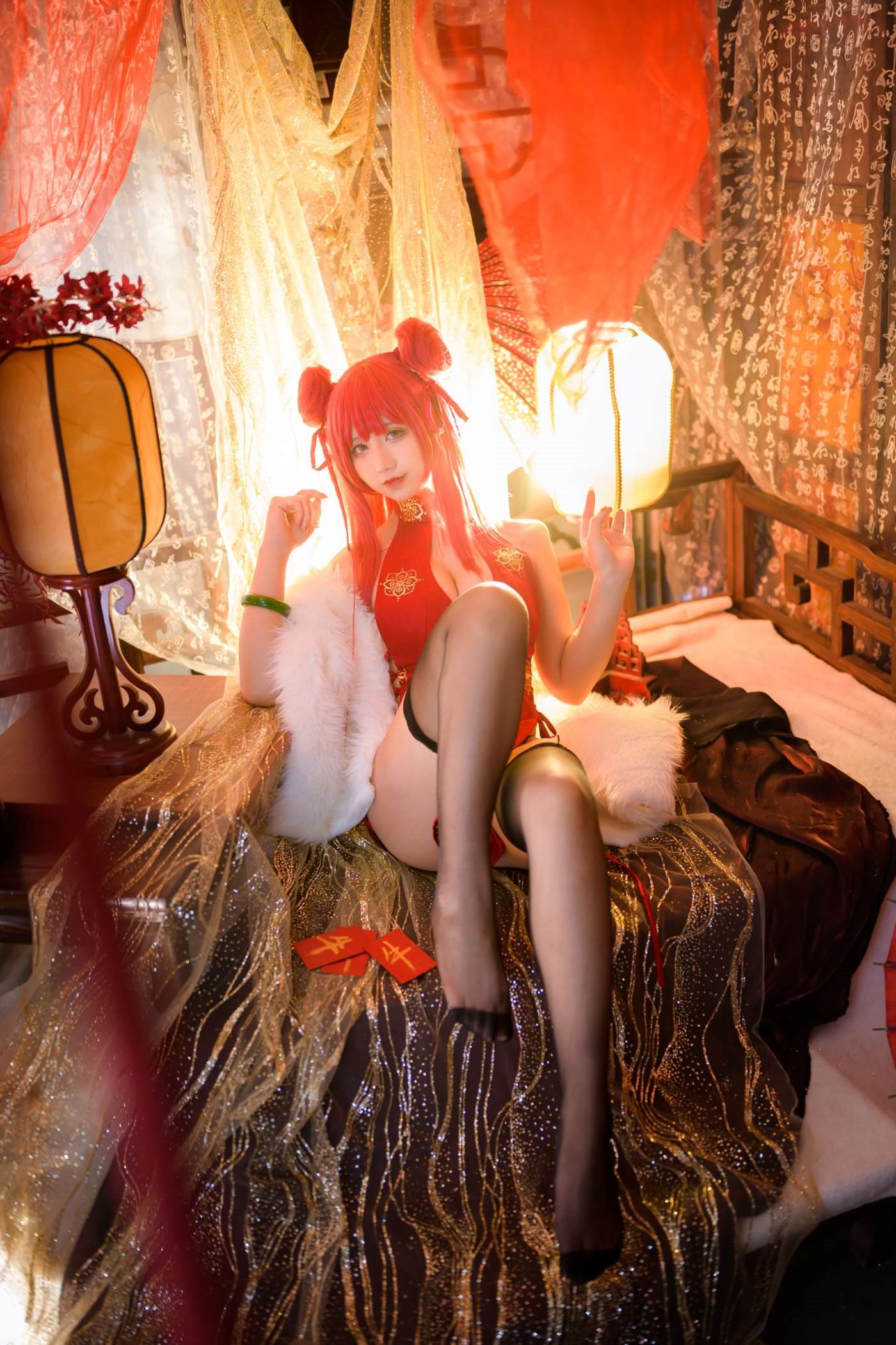 九曲Jean  碧蓝航线 加利索新春旗袍 [25P]插图8