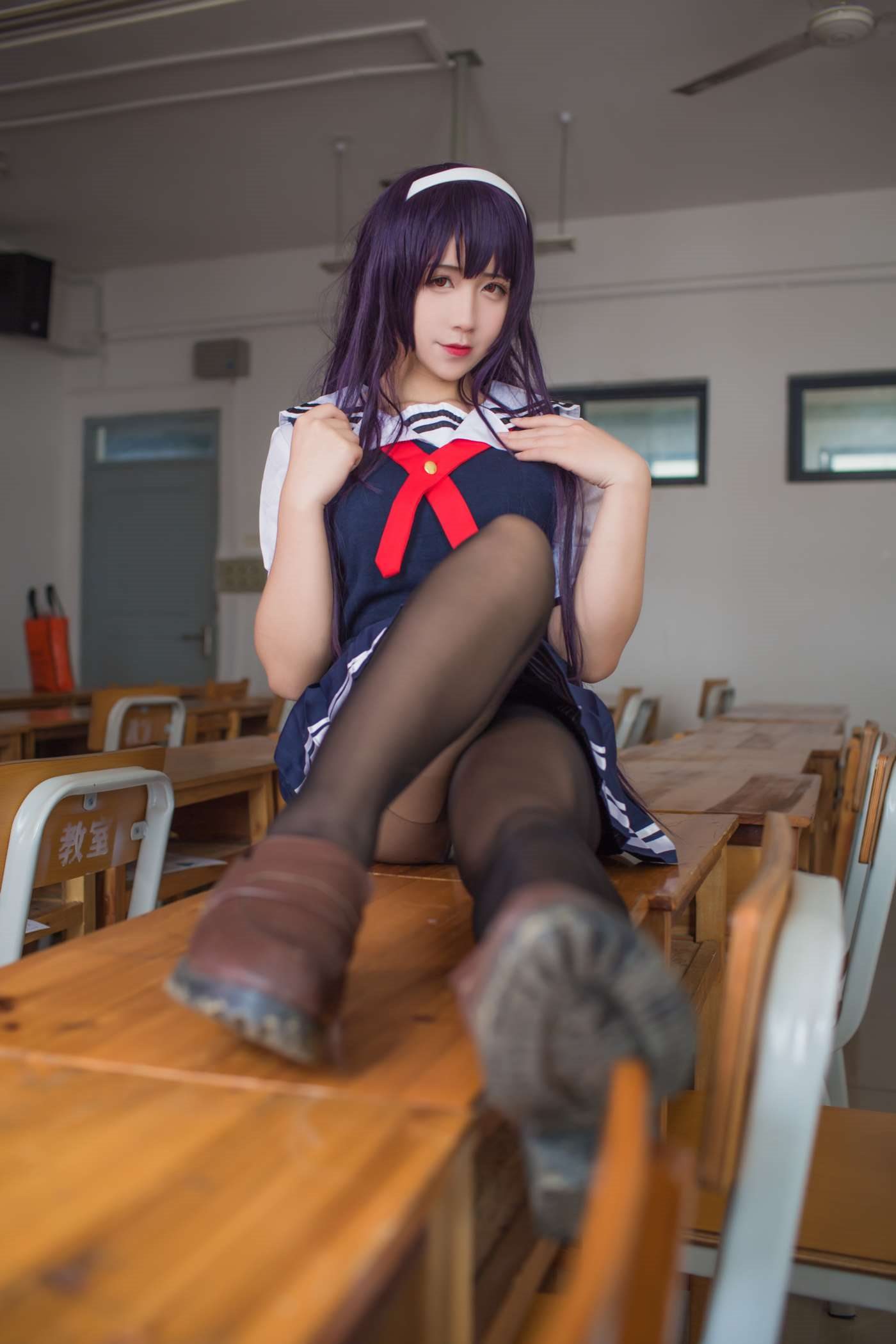 九曲Jean  霞之丘诗羽夏季校服 [40P]插图7