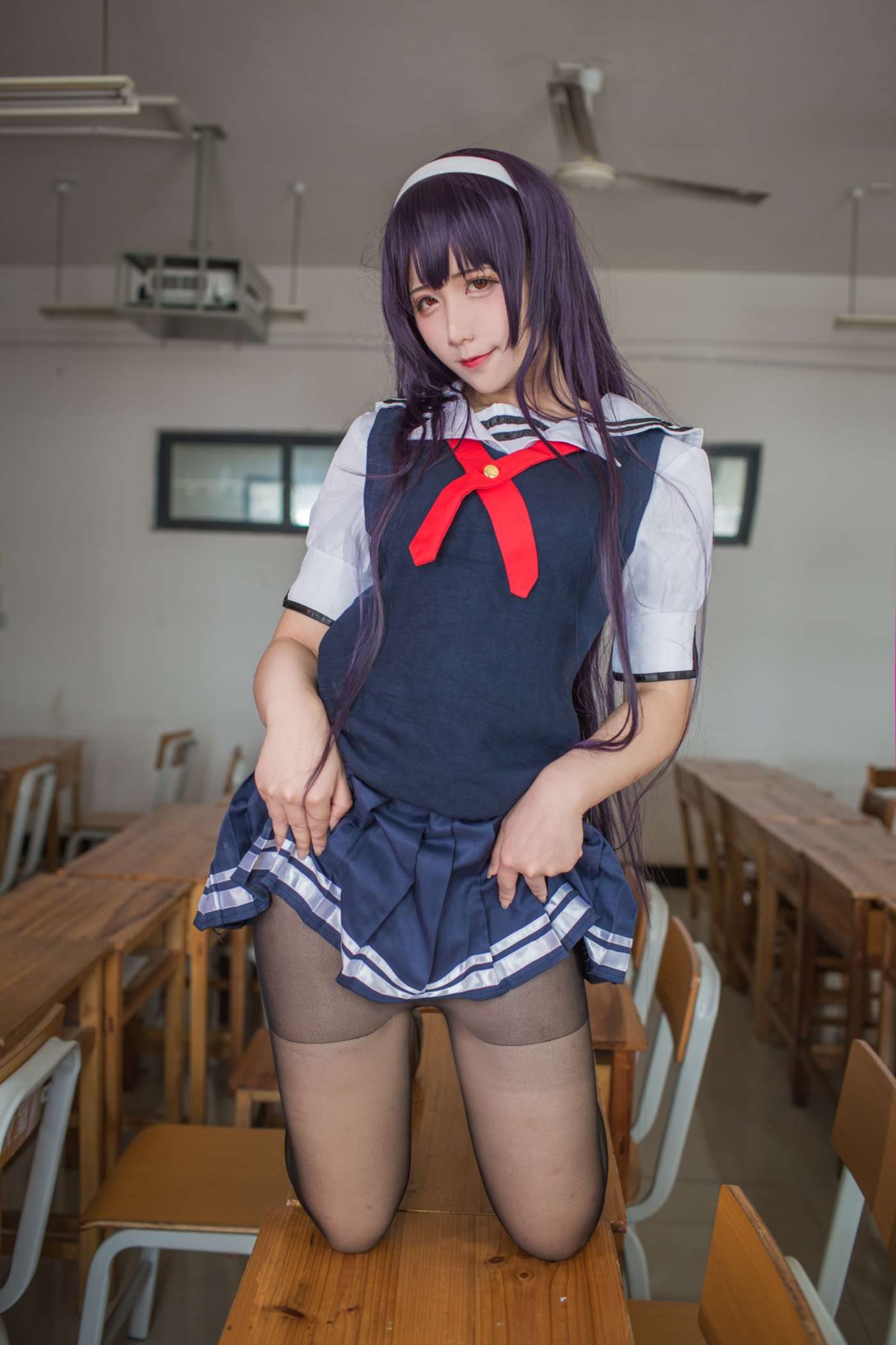 九曲Jean  霞之丘诗羽夏季校服 [40P]插图9