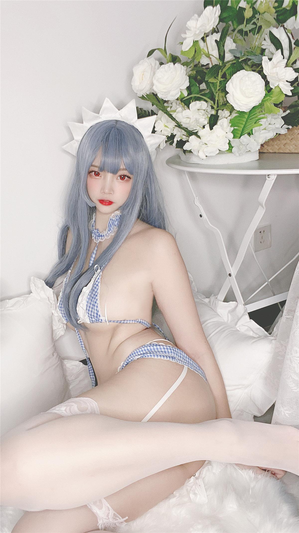 二佐Nisa NO.091 私房自拍蓝格比基尼女仆[48P]插图7