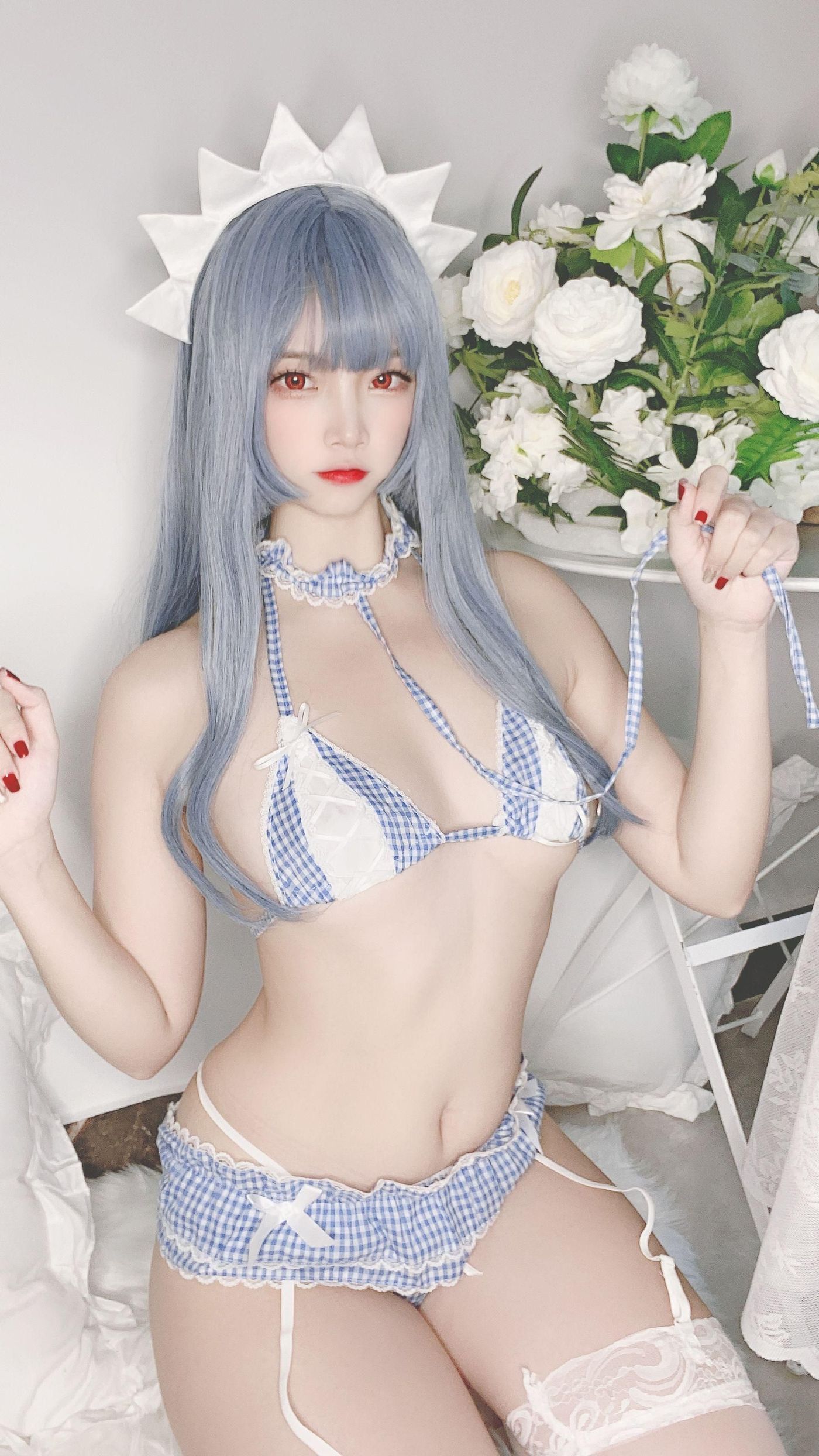 二佐Nisa NO.091 私房自拍蓝格比基尼女仆[48P]插图8