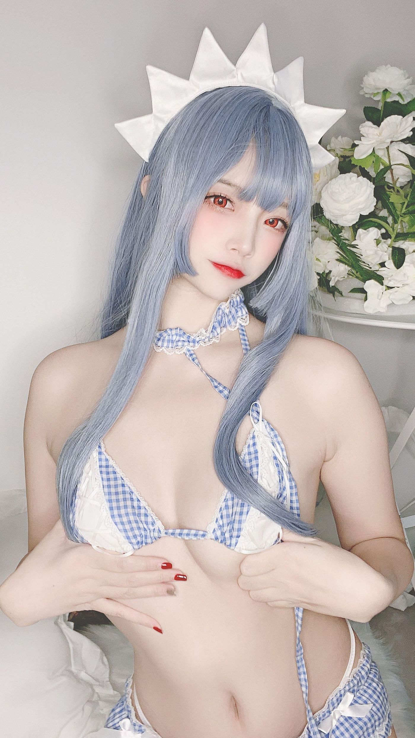 二佐Nisa NO.091 私房自拍蓝格比基尼女仆[48P]插图1