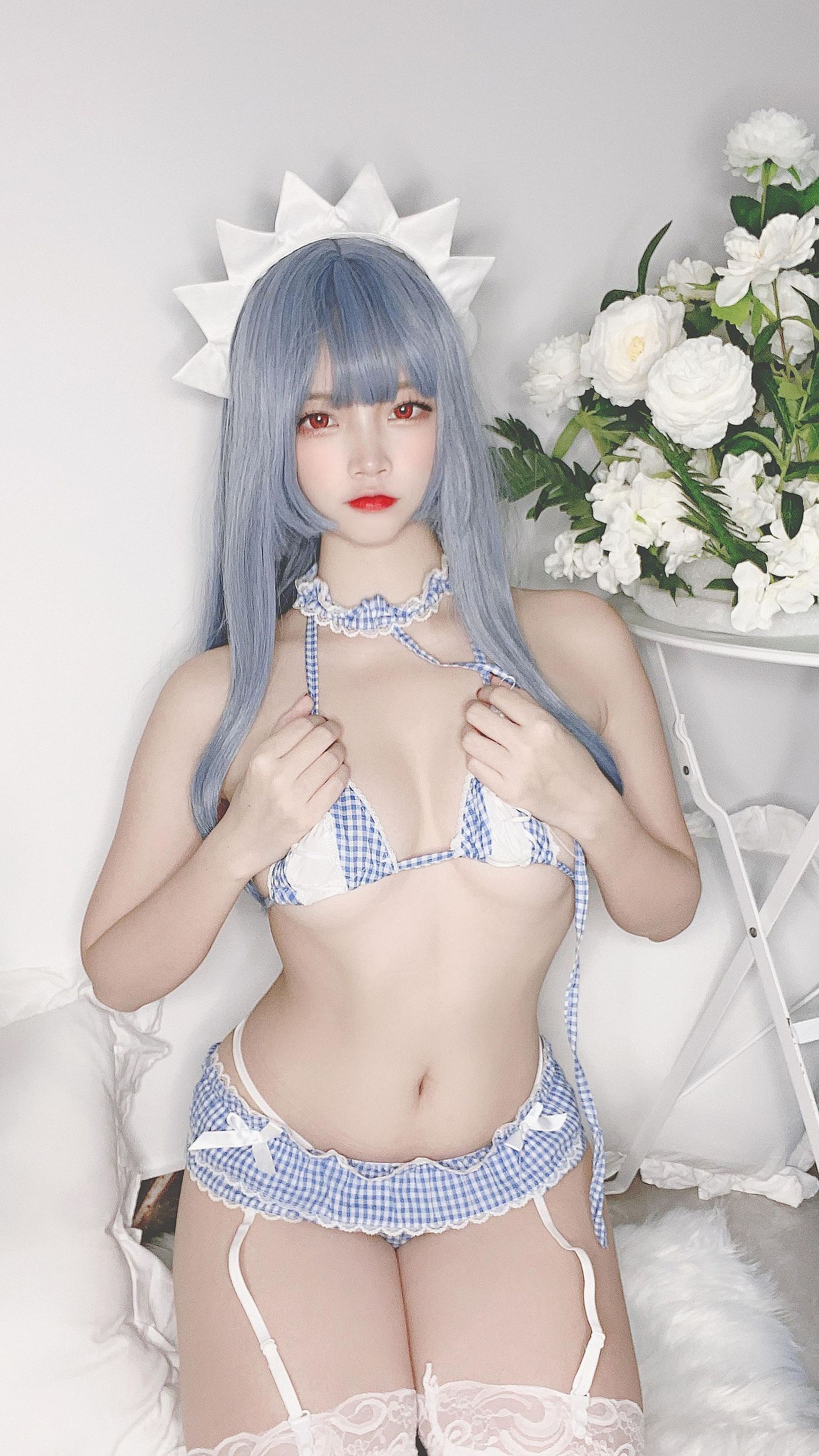 二佐Nisa NO.091 私房自拍蓝格比基尼女仆[48P]插图7
