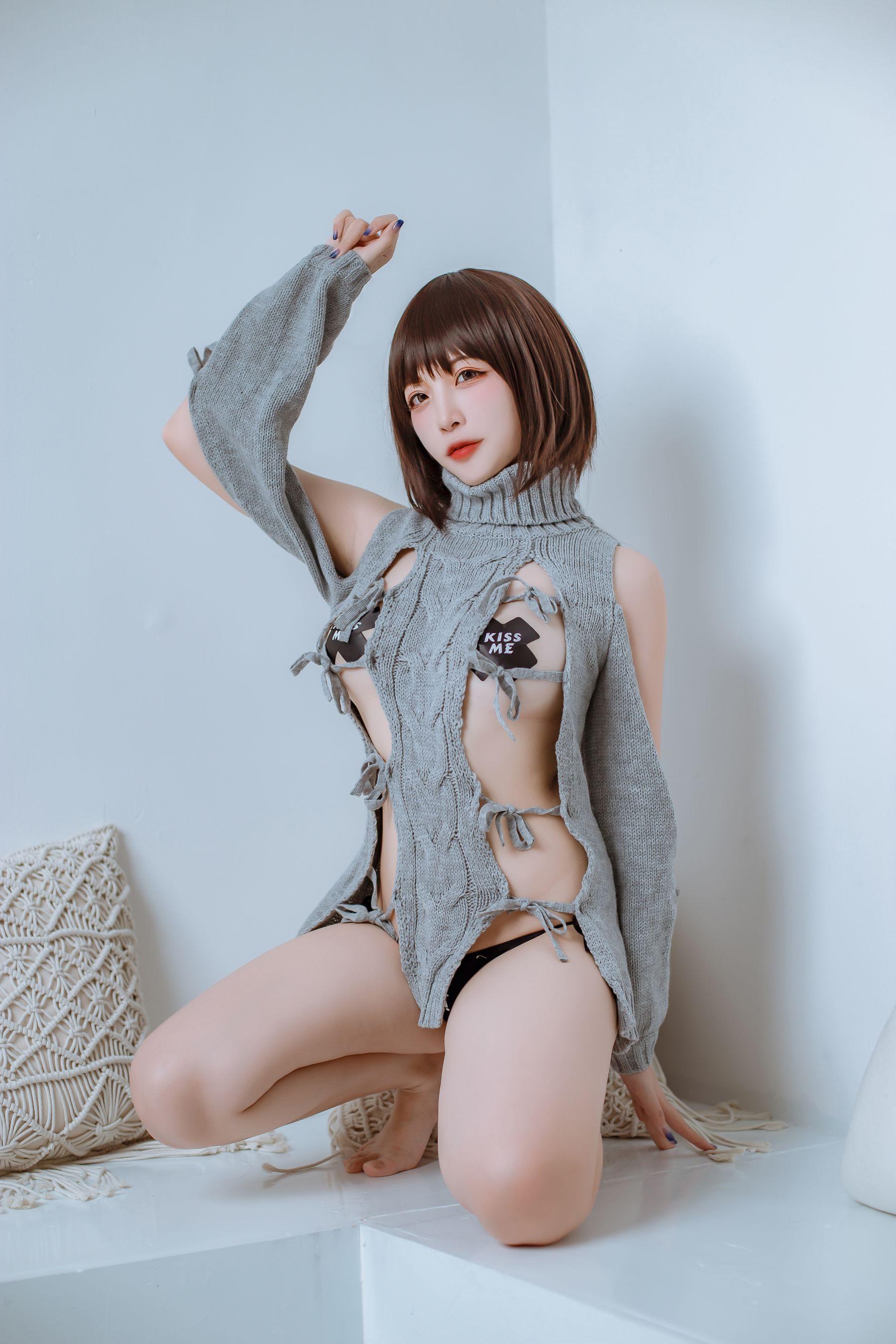 二佐Nisa NO.077 2020私房洞洞毛衣-毛衣[26P]插图9