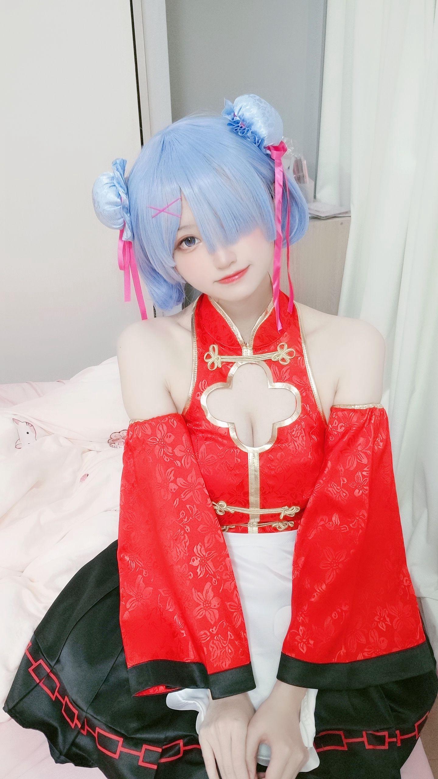 千阳(ちよ) – NO.28 蕾姆旗袍仆cos [13P]插图5