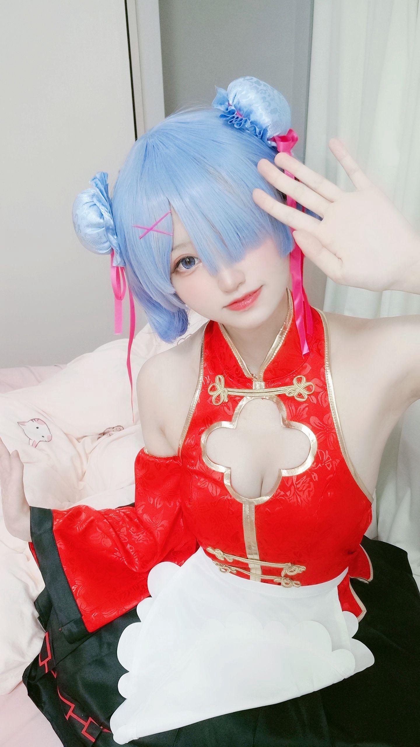 千阳(ちよ) – NO.28 蕾姆旗袍仆cos [13P]插图6