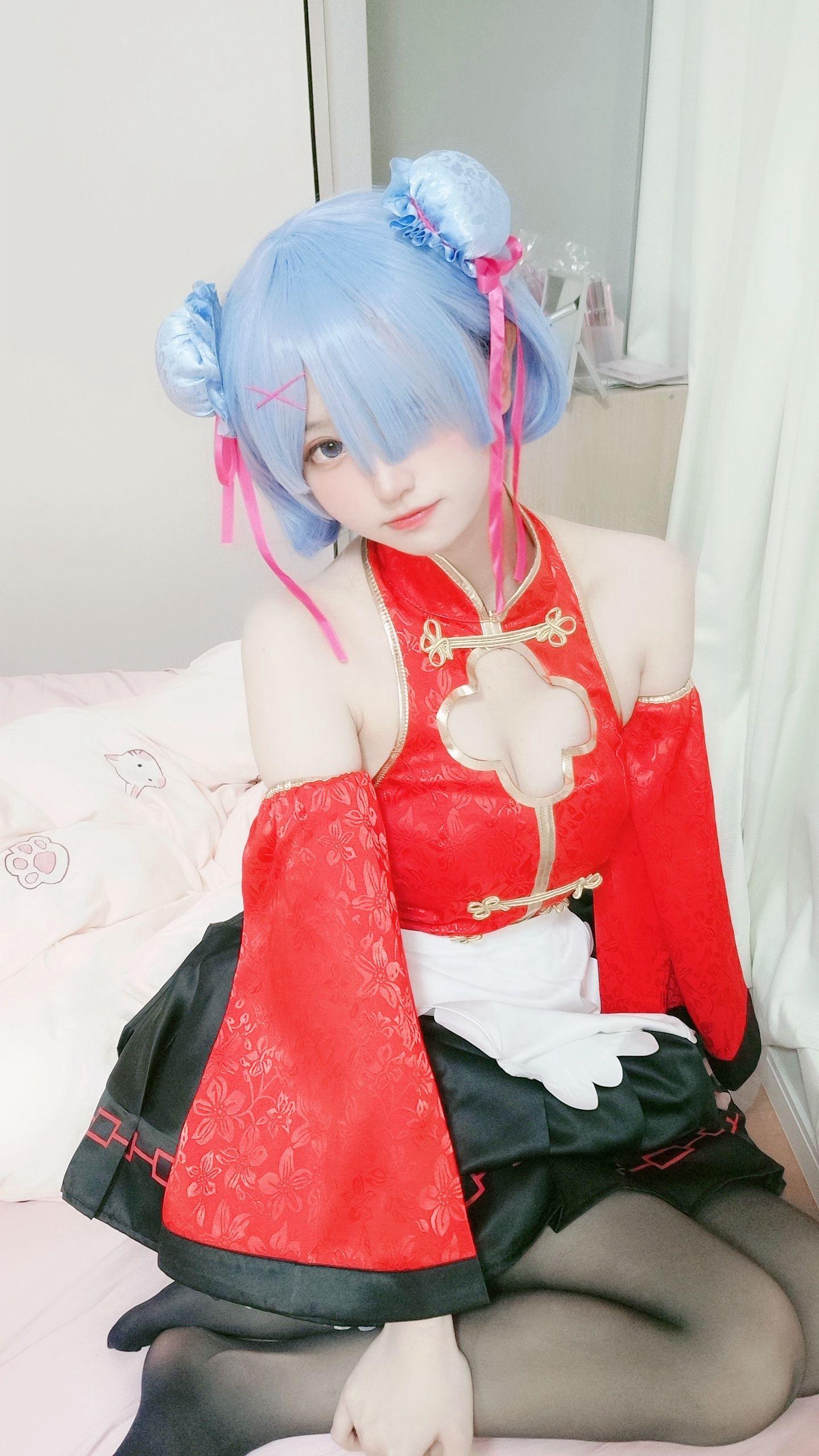 千阳(ちよ) – NO.28 蕾姆旗袍仆cos [13P]插图8