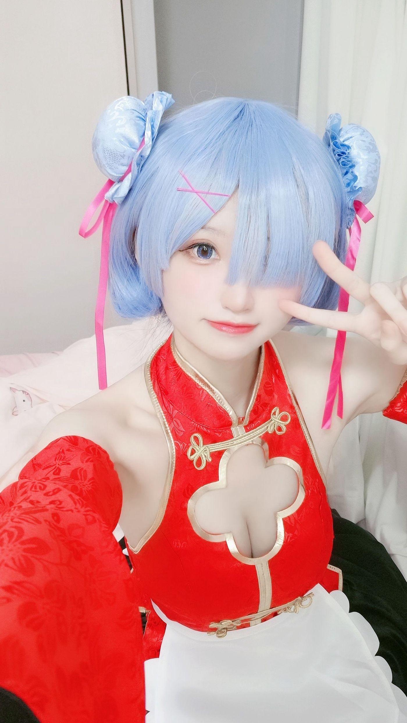 千阳(ちよ) – NO.28 蕾姆旗袍仆cos [13P]插图2
