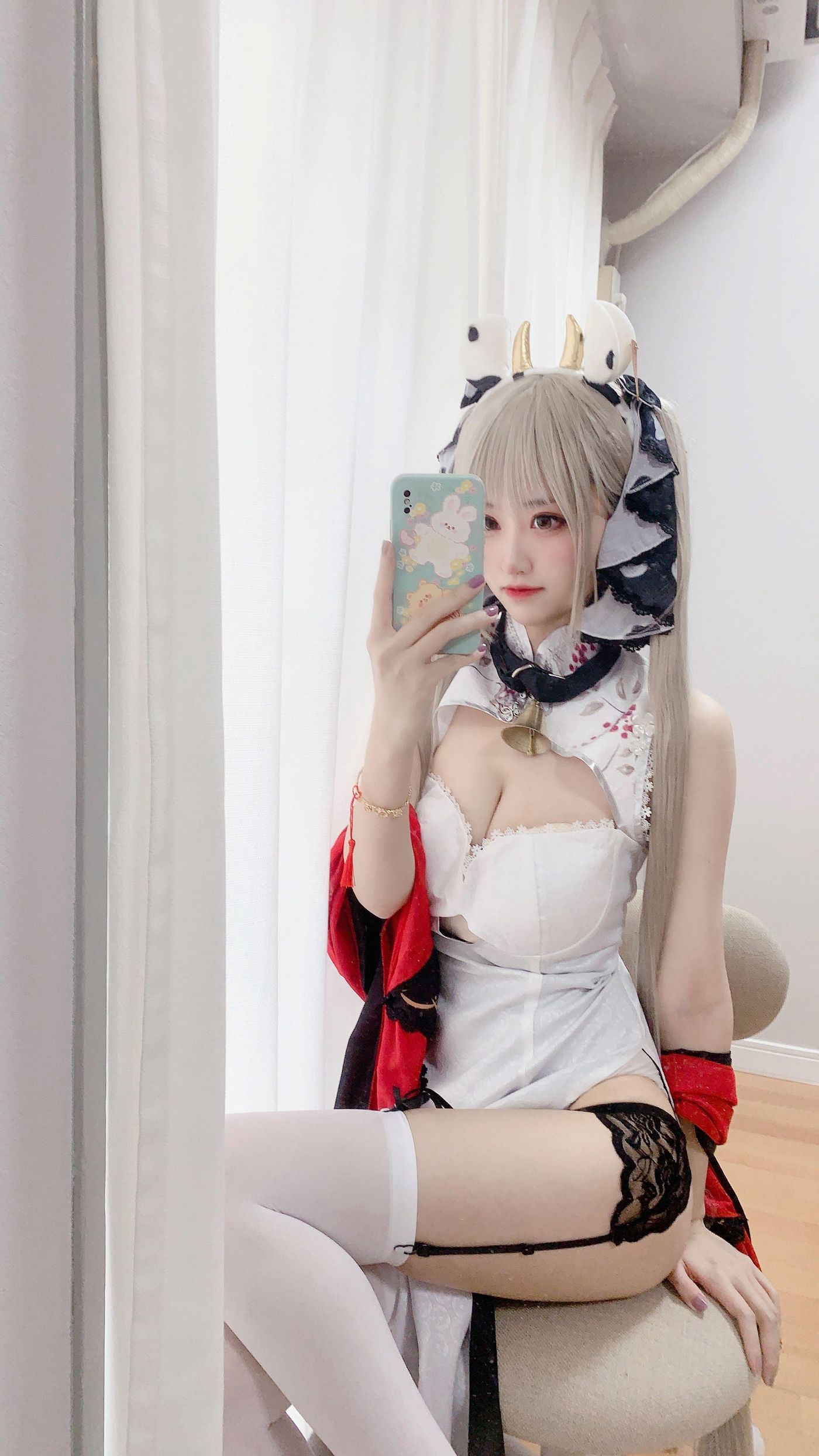 千阳(ちよ) – NO.24 可畏旗袍对镜拍 [13P]插图5