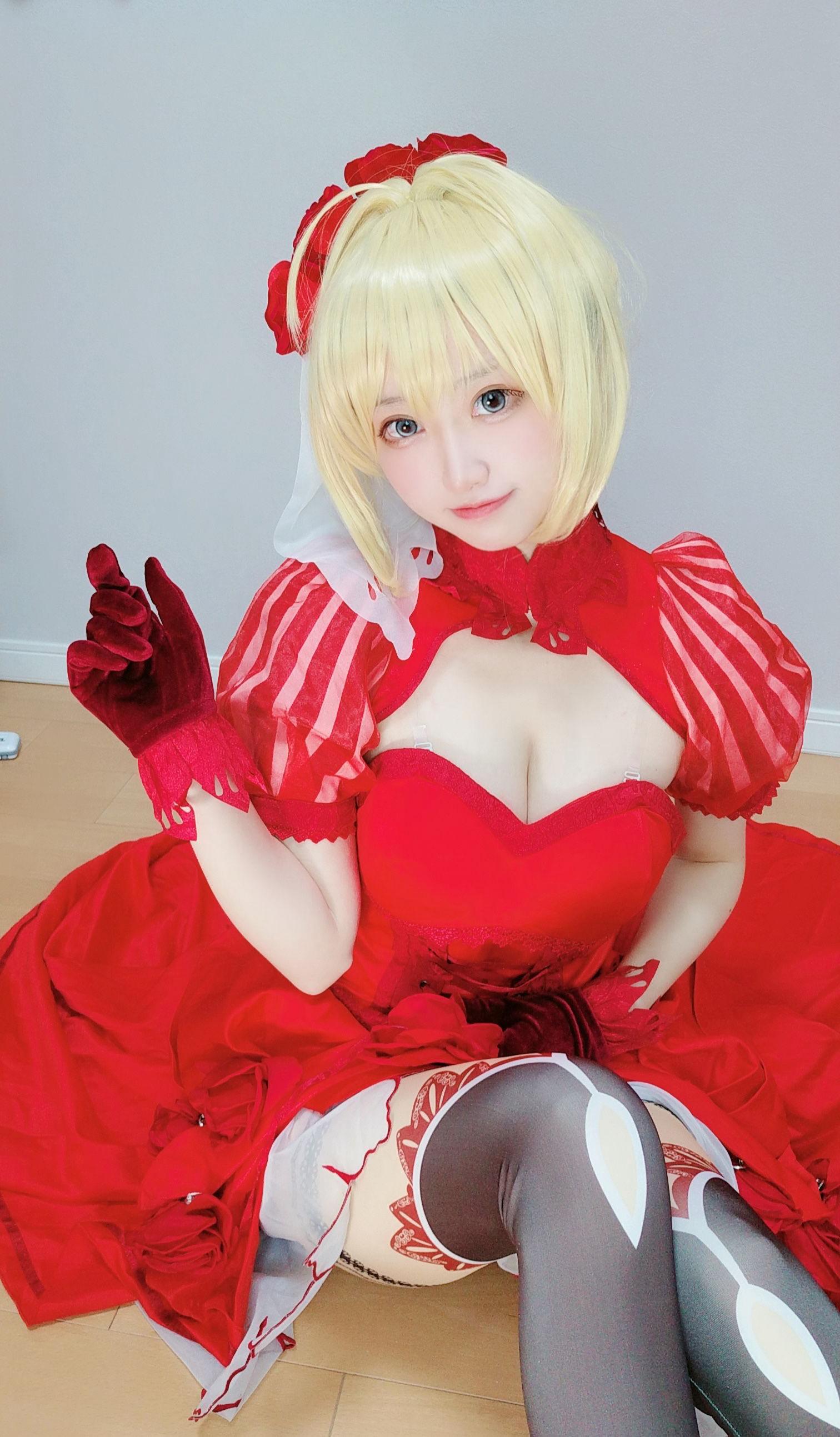 千阳(ちよ) – NO.38 尼禄红礼服 [11P]插图6