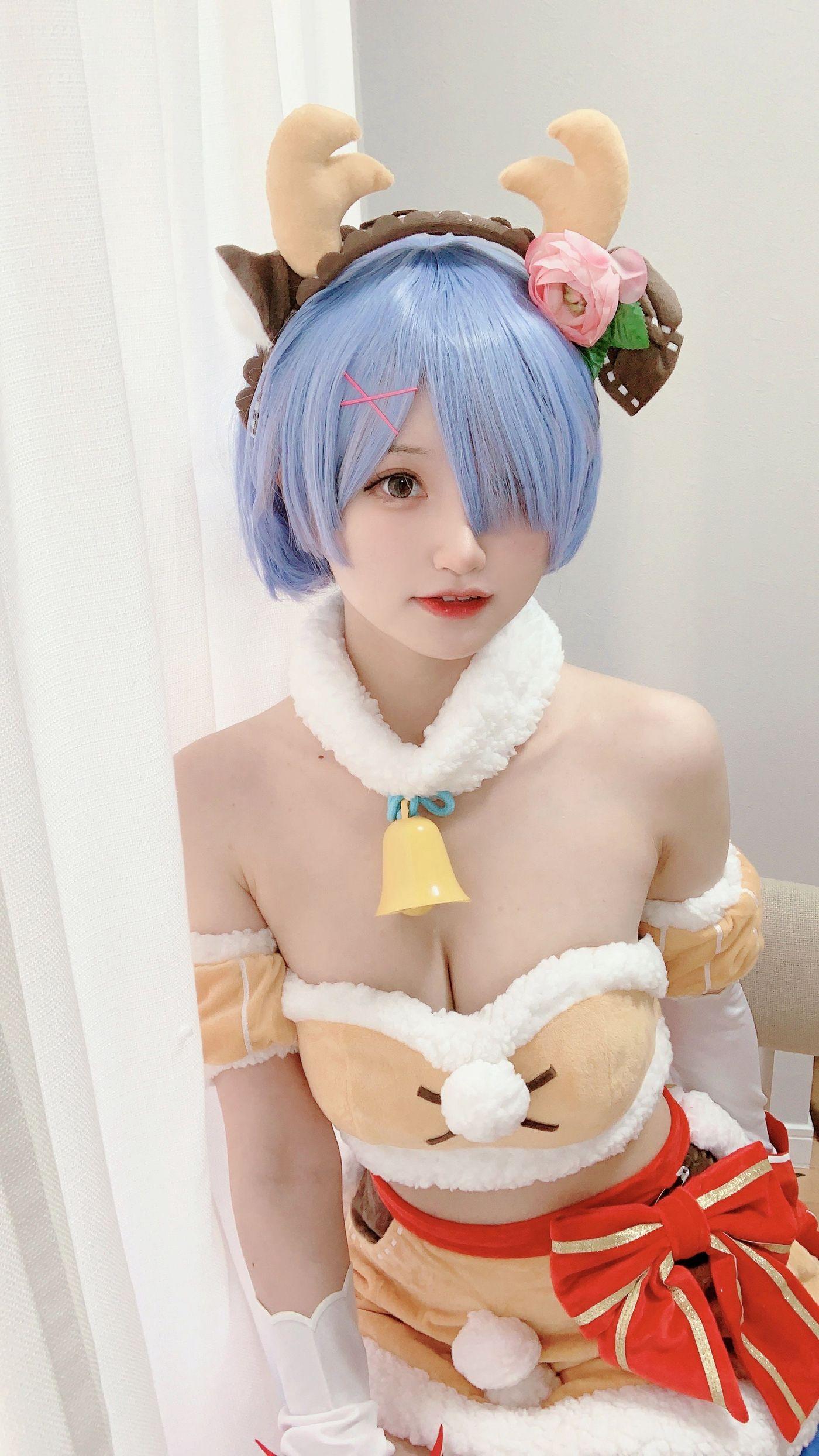 千阳(ちよ) – NO.25 雷姆圣诞驯鹿～ [11P]插图5