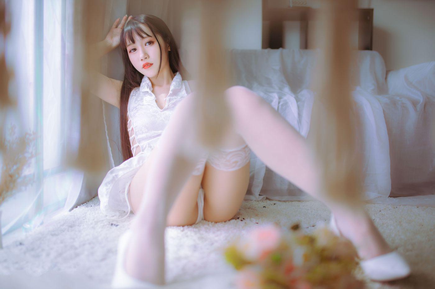 抖娘-利世 NO.003 抖娘×不呆猫 黑白旗袍双子 [41P]插图2