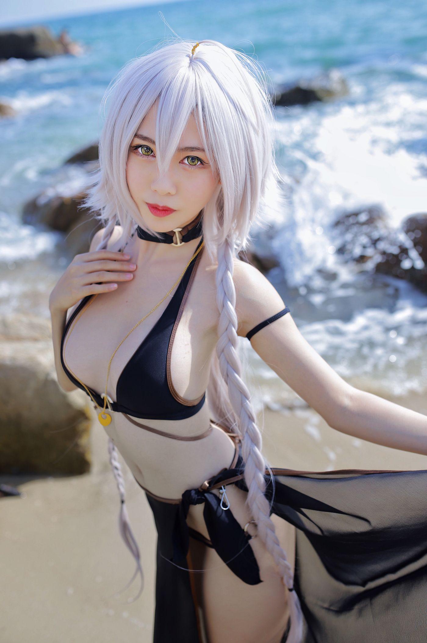 抖娘-利世 NO.046 黑贞德泳装[45P]插图4