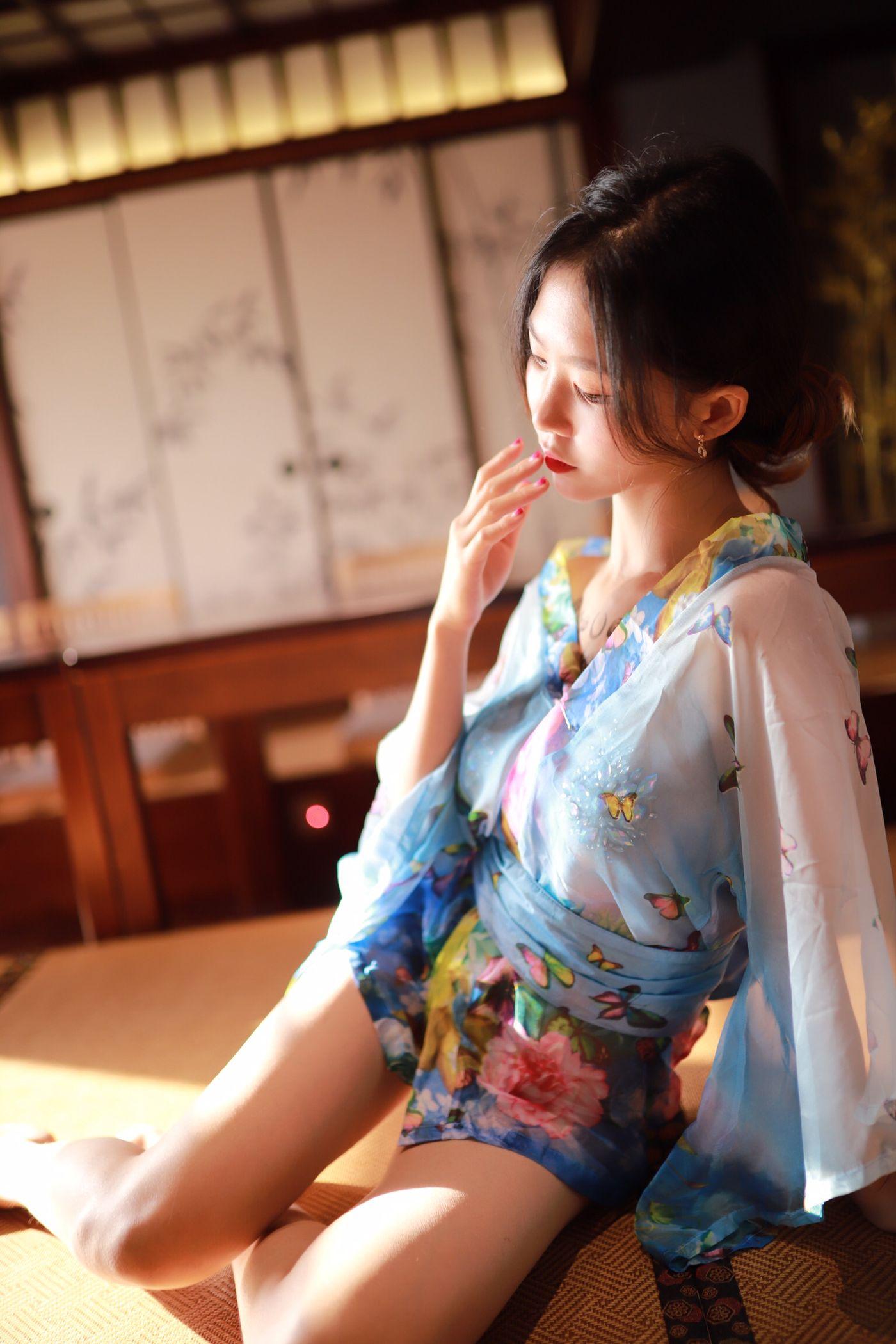 抖娘-利世 NO.020 水蓝和服 [30P]插图