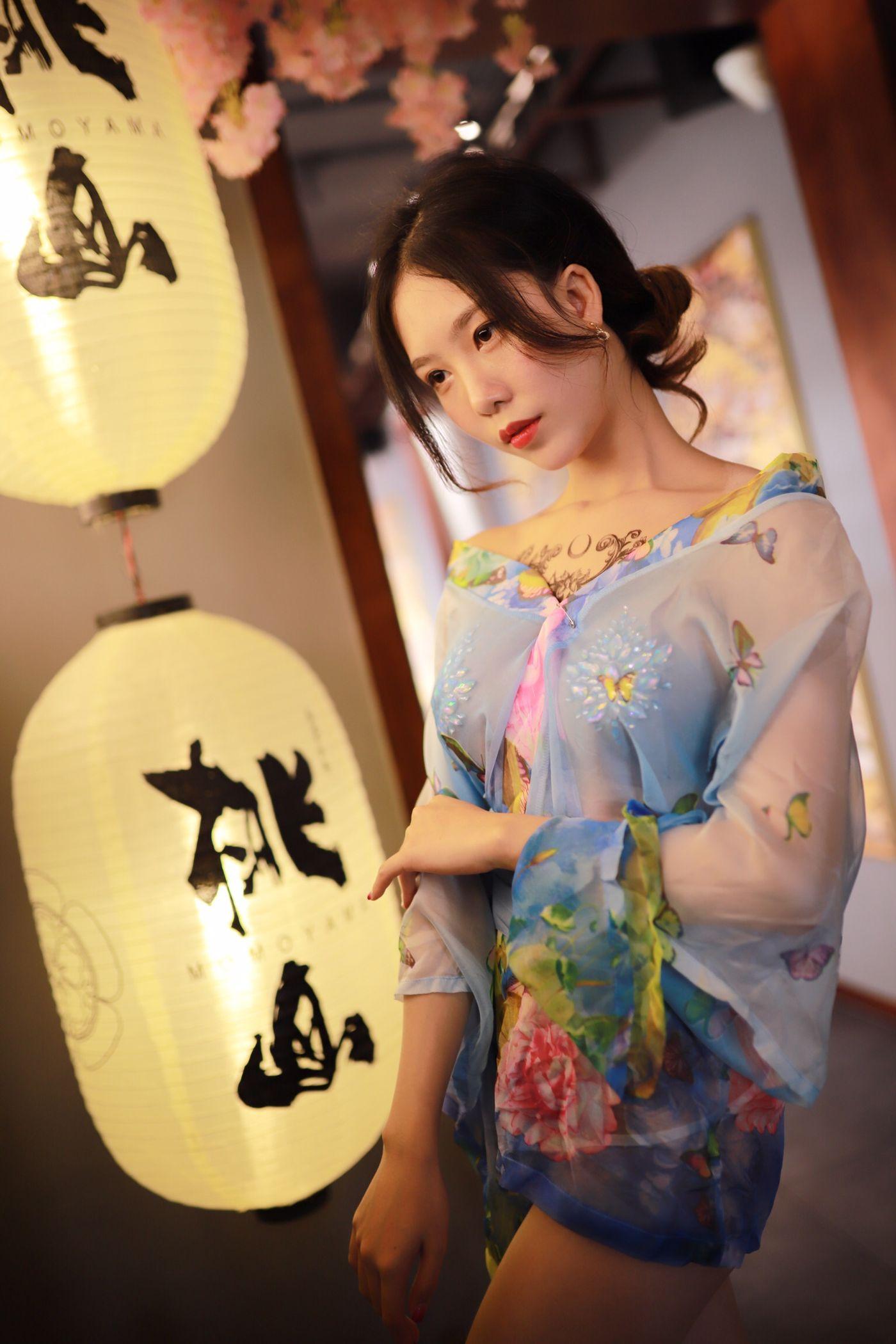 抖娘-利世 NO.020 水蓝和服 [30P]插图4