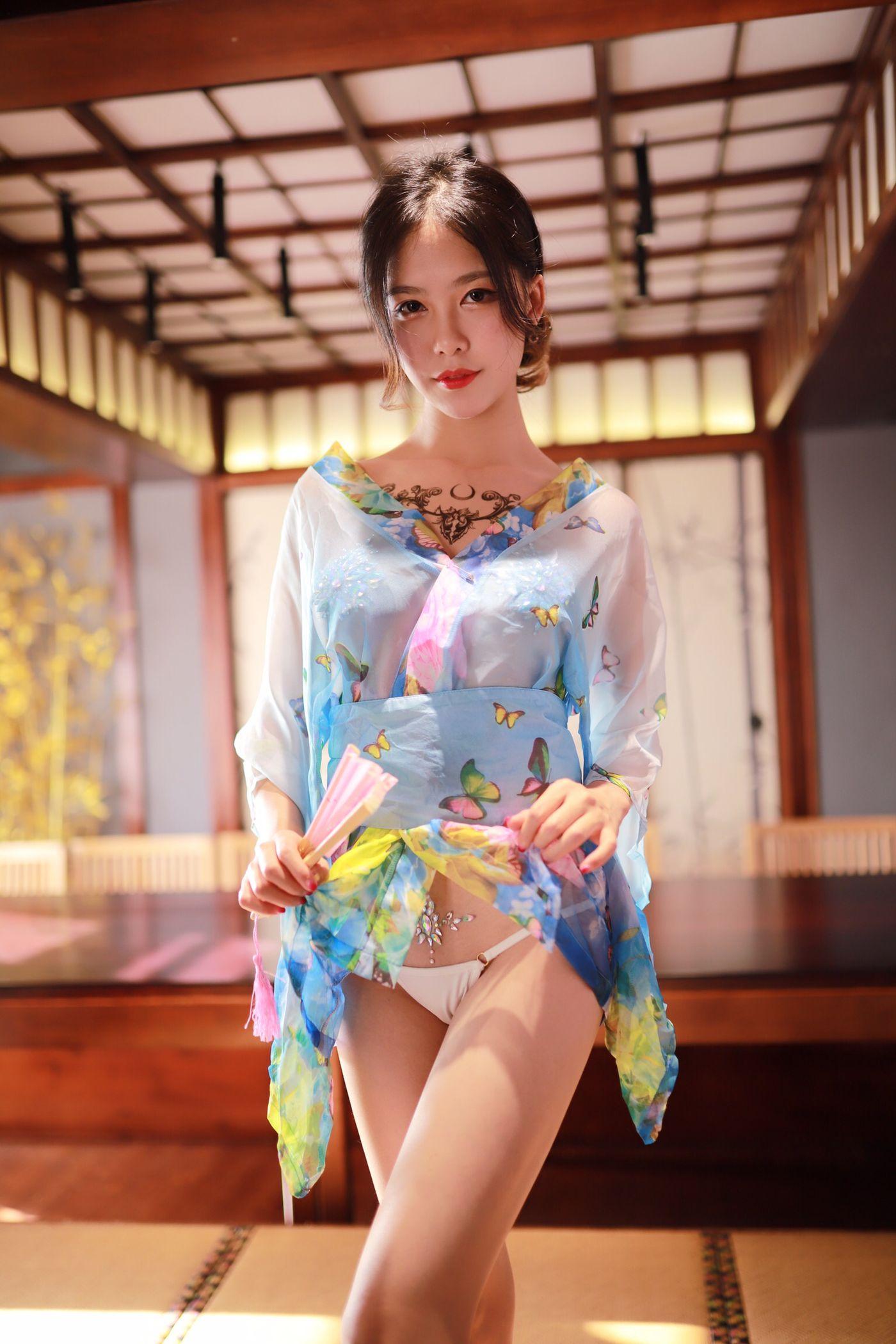 抖娘-利世 NO.020 水蓝和服 [30P]插图5