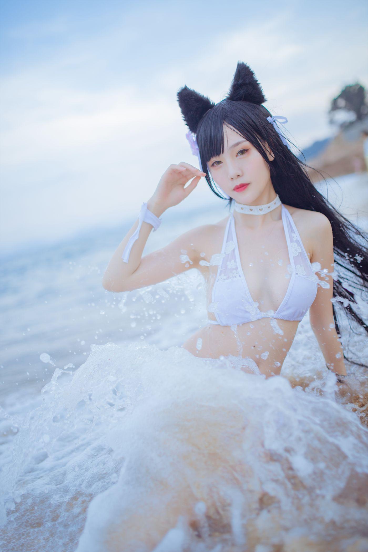 抖娘-利世 NO.006 抖娘×不呆猫 獒犬海边泳装 [41P]插图5