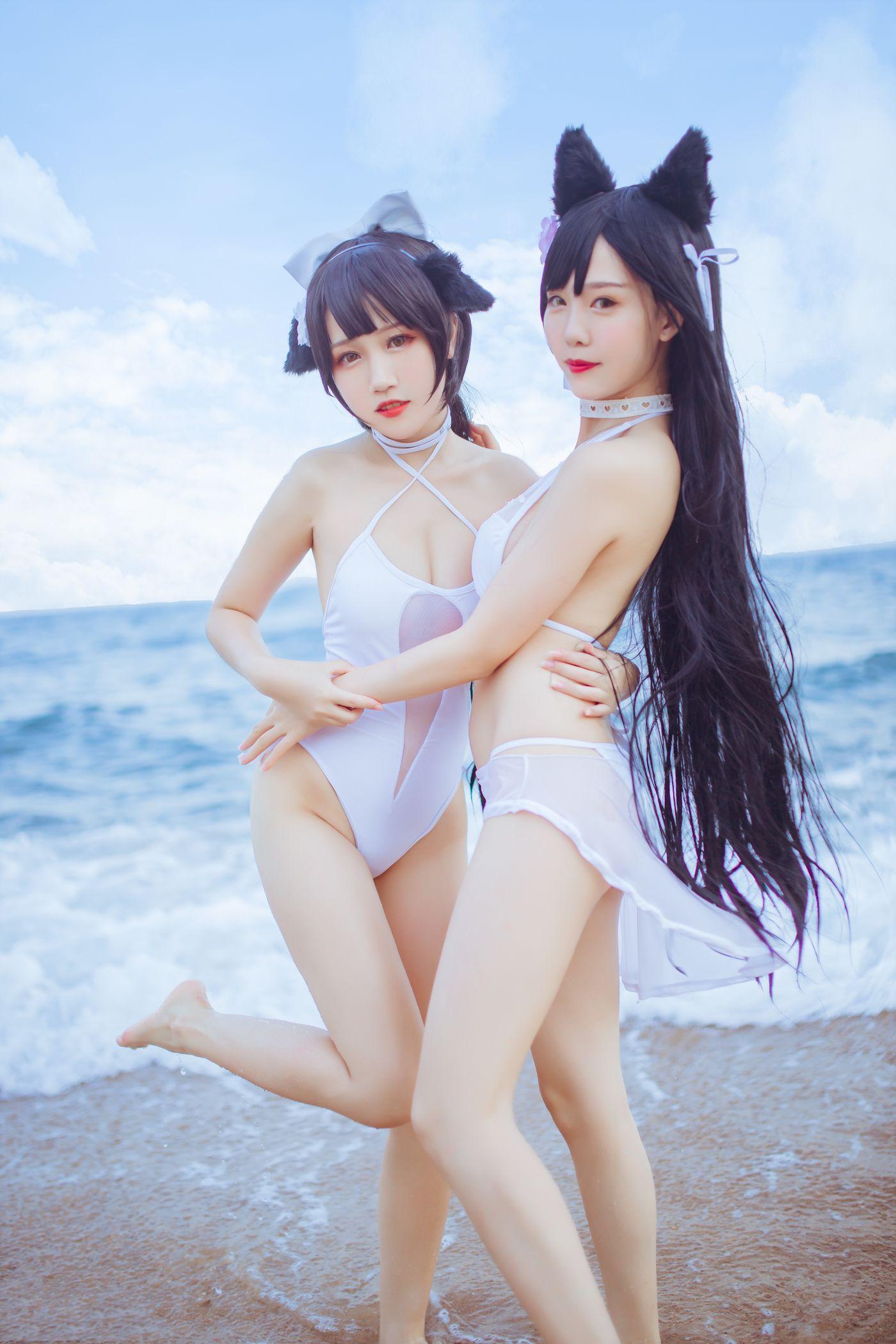 抖娘-利世 NO.006 抖娘×不呆猫 獒犬海边泳装 [41P]插图8