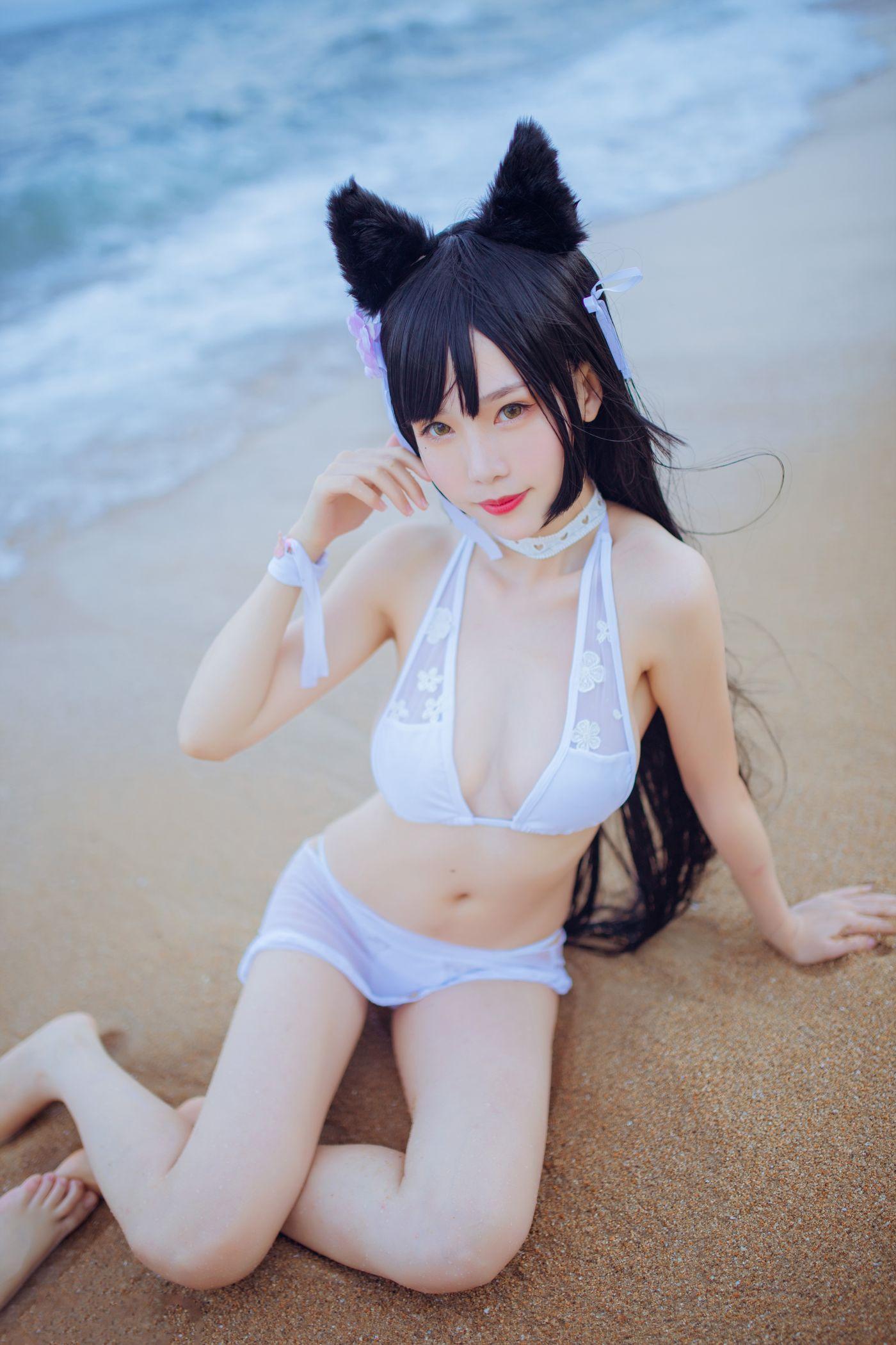 抖娘-利世 NO.006 抖娘×不呆猫 獒犬海边泳装 [41P]插图6