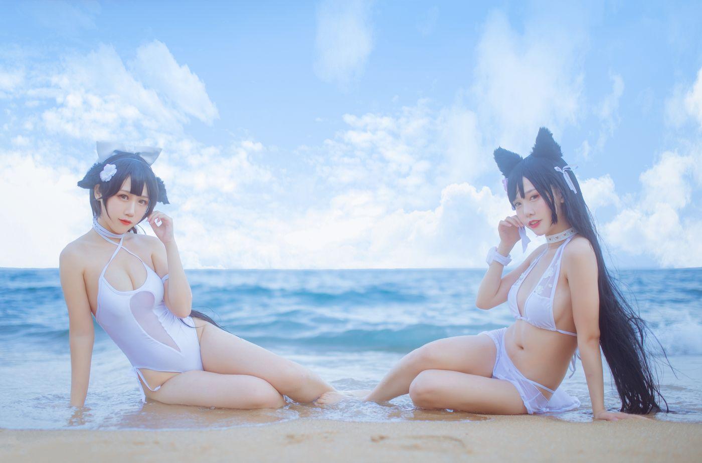 抖娘-利世 NO.006 抖娘×不呆猫 獒犬海边泳装 [41P]插图7