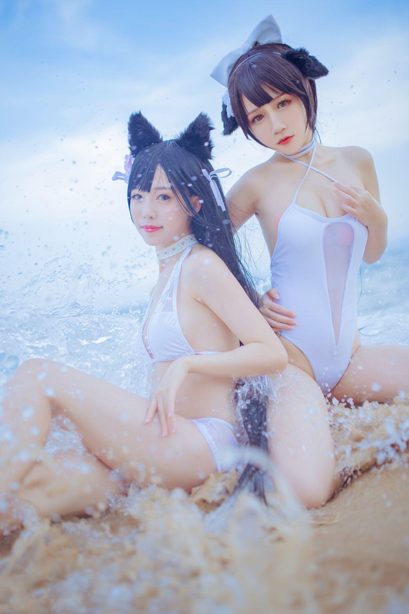 抖娘-利世 NO.006 抖娘×不呆猫 獒犬海边泳装 [41P]插图8