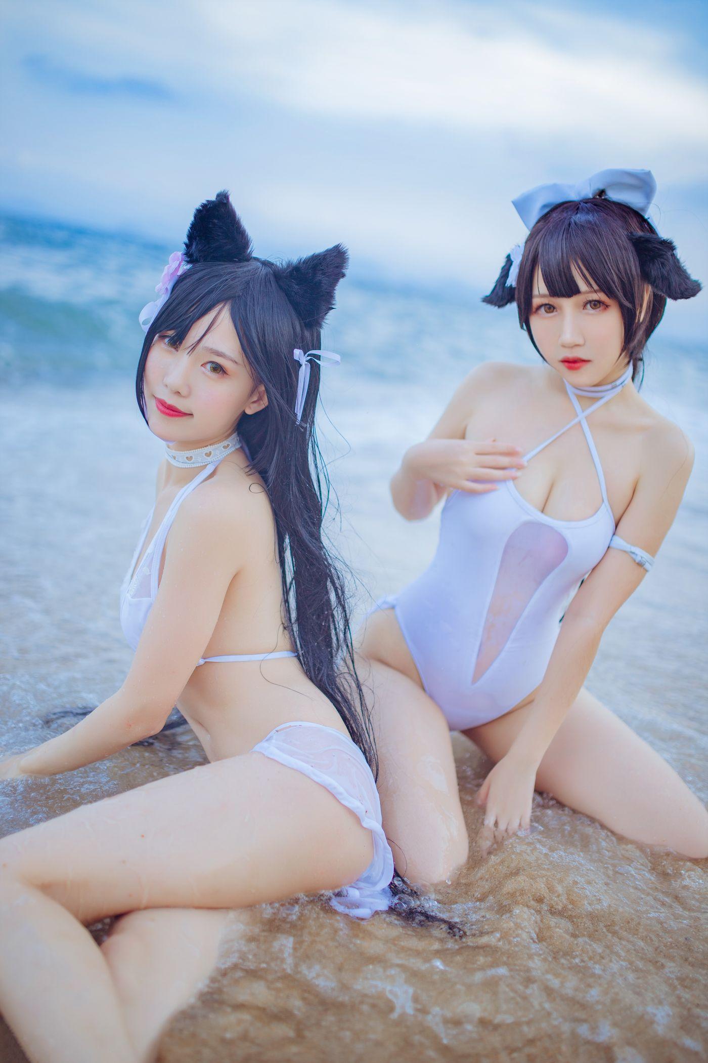 抖娘-利世 NO.006 抖娘×不呆猫 獒犬海边泳装 [41P]插图3