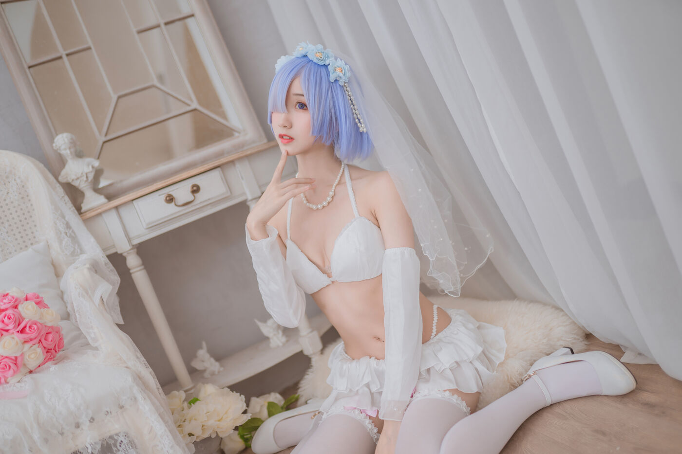 木绵绵OwO  蕾姆婚纱 [30P]插图6