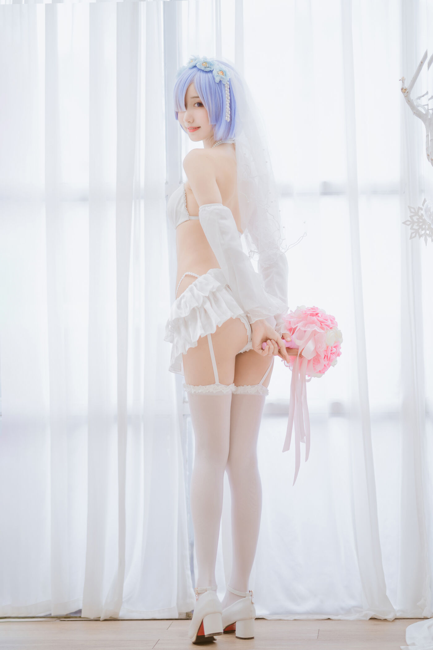 木绵绵OwO  蕾姆婚纱 [30P]插图4