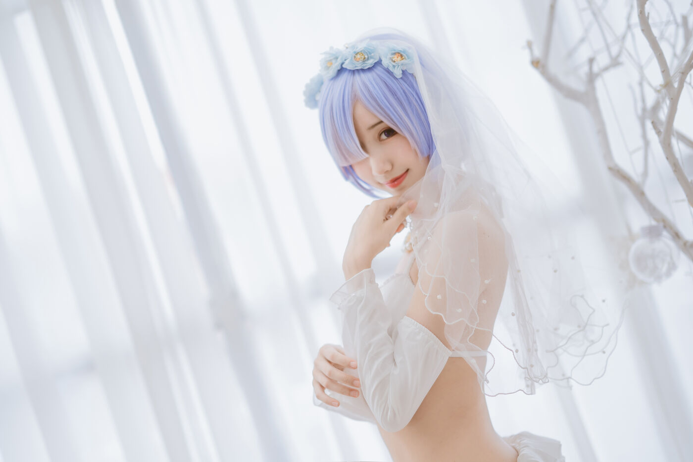 木绵绵OwO  蕾姆婚纱 [30P]插图7