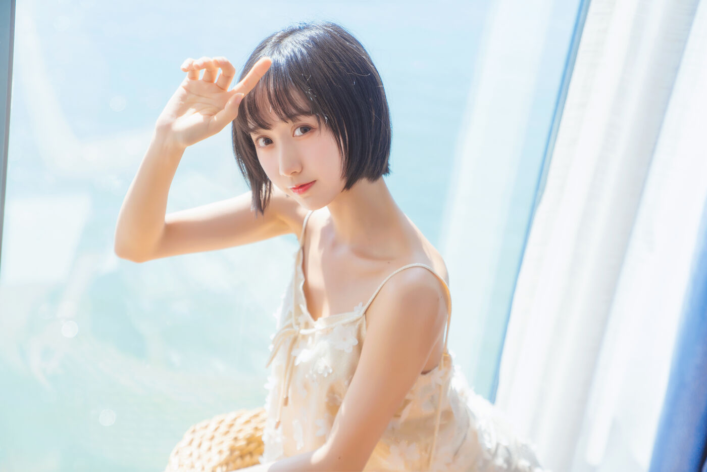 木绵绵OwO  暖冬的海 米色裙子 [22P]插图7