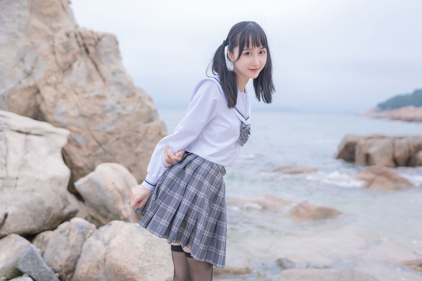 木绵绵OwO  海边JK [40P]插图1