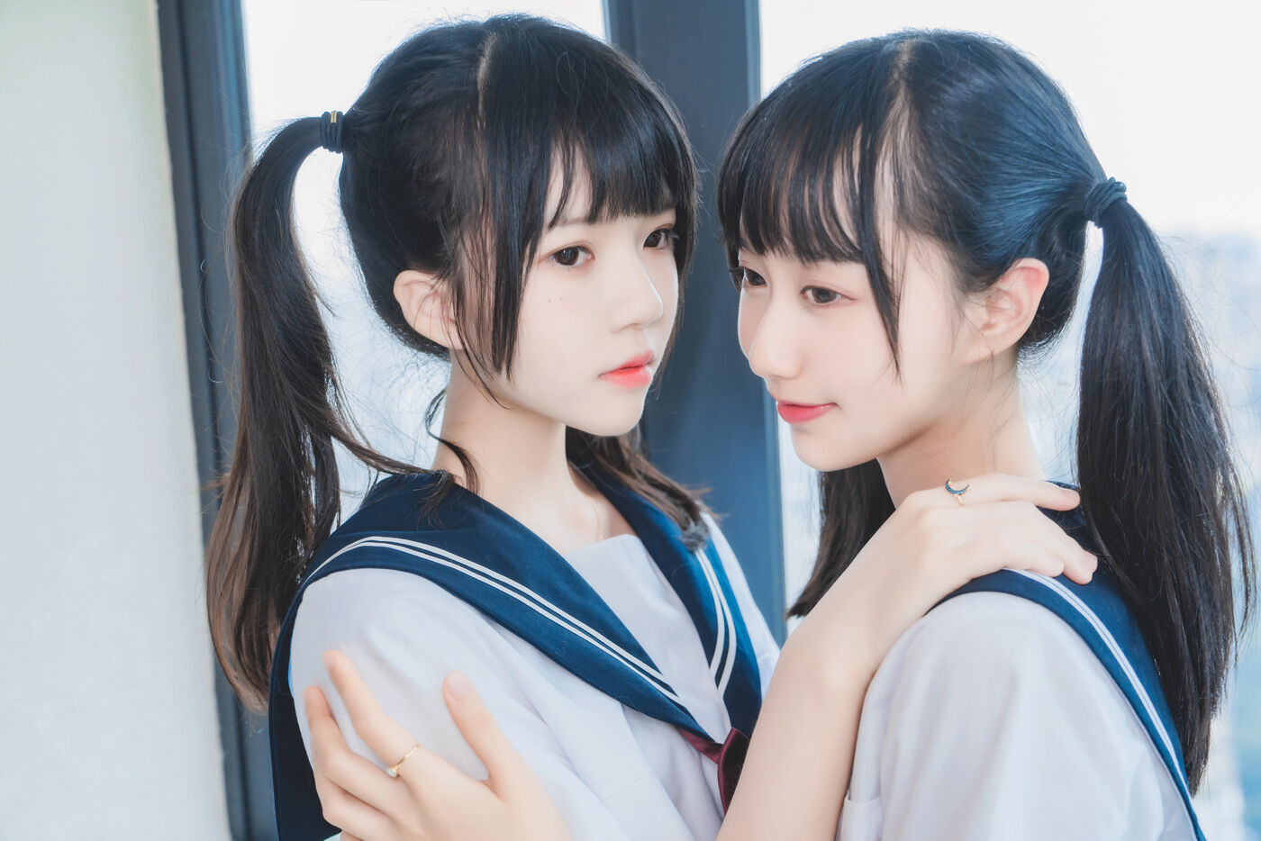 木绵绵OwO  ×桜桃喵 她(制服×制服) [38P]插图6