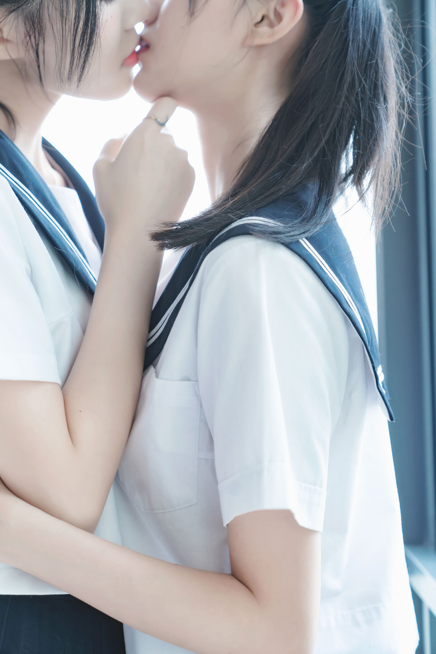 木绵绵OwO  ×桜桃喵 她(制服×制服) [38P]插图7