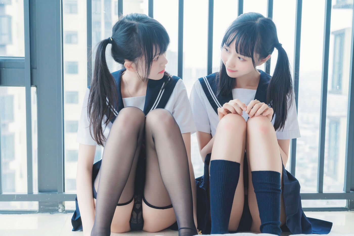 木绵绵OwO  ×桜桃喵 她(制服×制服) [38P]插图4