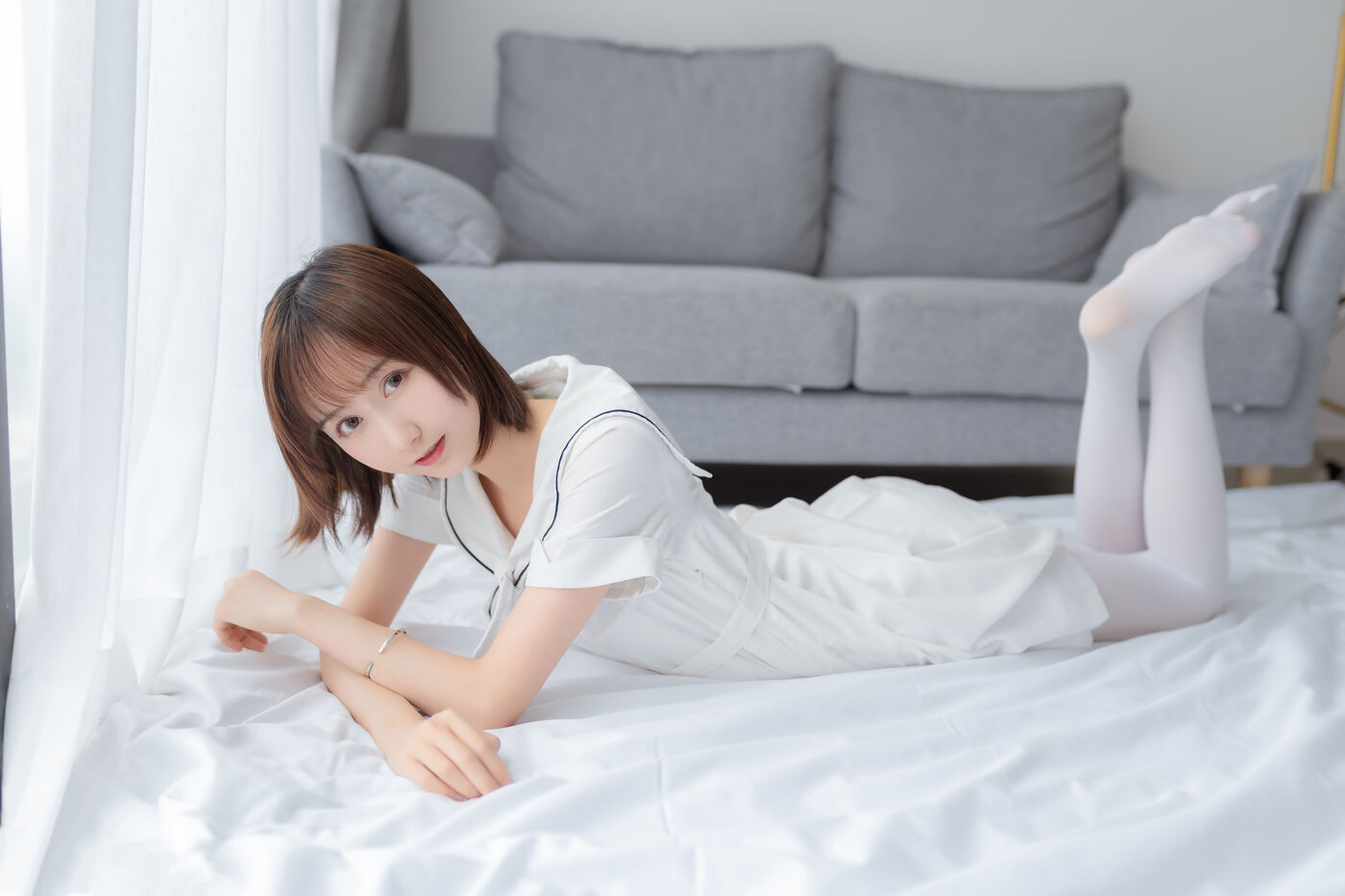 木绵绵OwO  纯情白裙 [40P]插图9