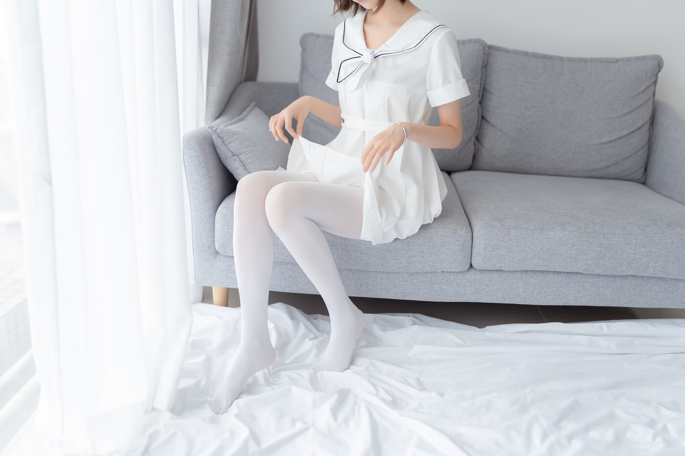 木绵绵OwO  纯情白裙 [40P]插图9