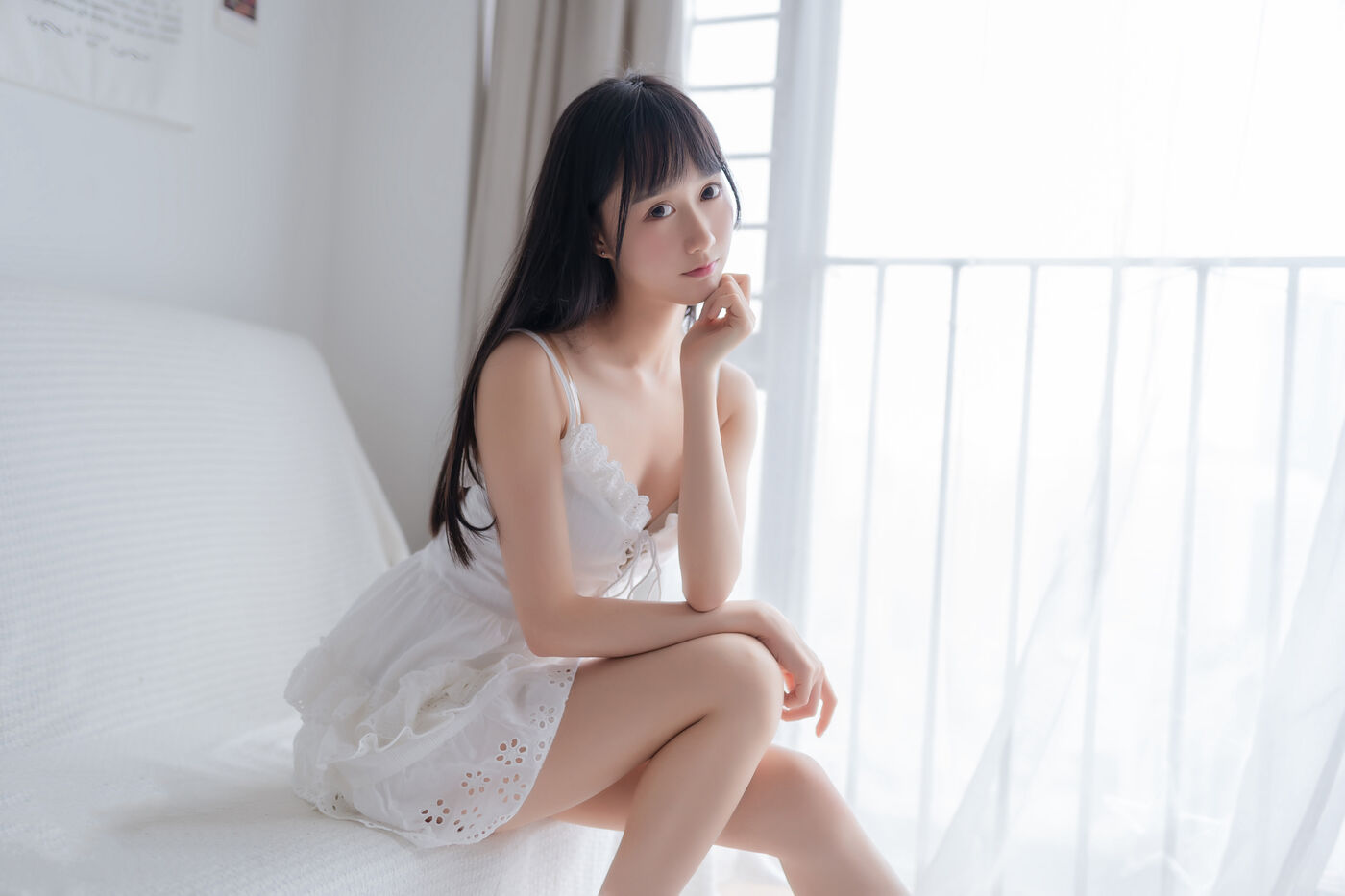 木绵绵OwO  白色睡裙 [40P]插图8