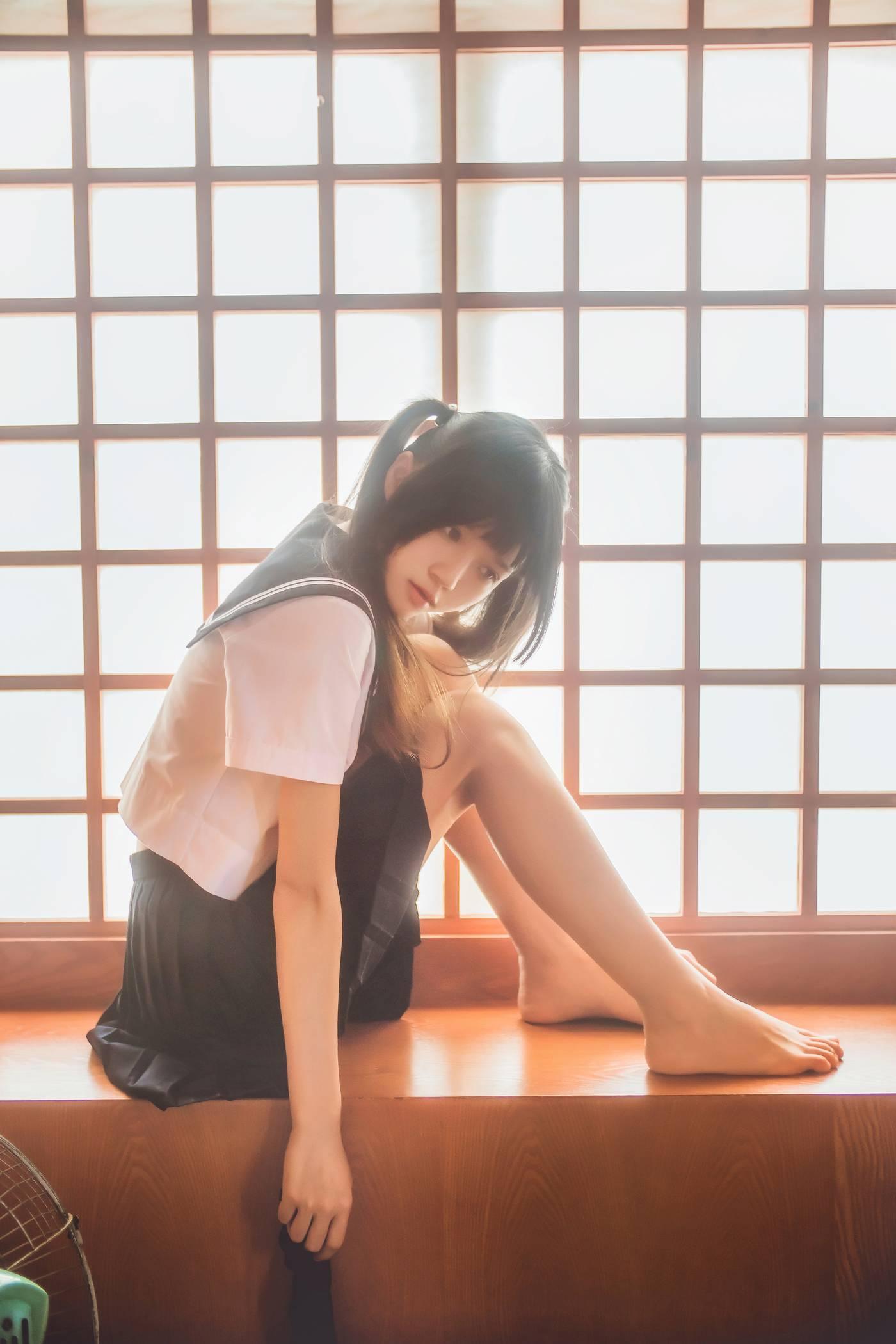 桜桃喵 – NO.50 未熟1 小背心换水手服 [144P]插图4