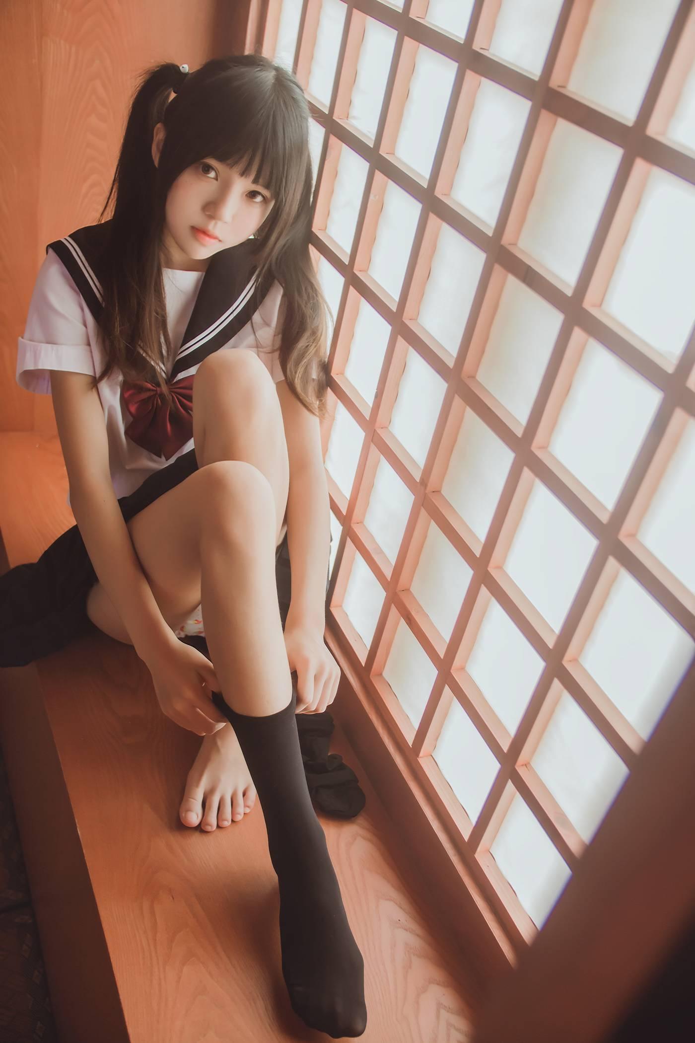 桜桃喵 – NO.50 未熟1 小背心换水手服 [144P]插图7