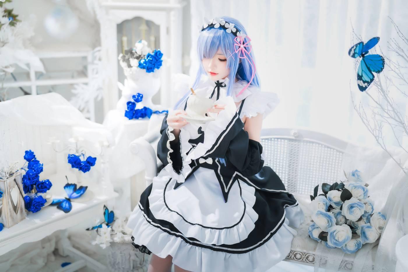 桜桃喵 – NO.130 长发蕾姆01 [45P]插图6