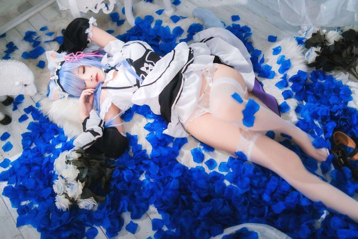 桜桃喵 – NO.130 长发蕾姆01 [45P]插图3