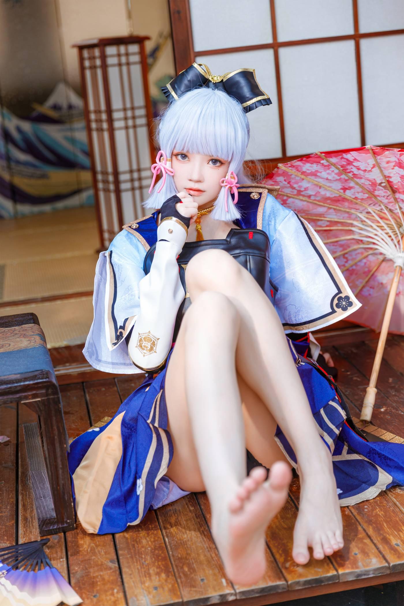 桜桃喵 – NO.128 神里绫华 [34P]插图5