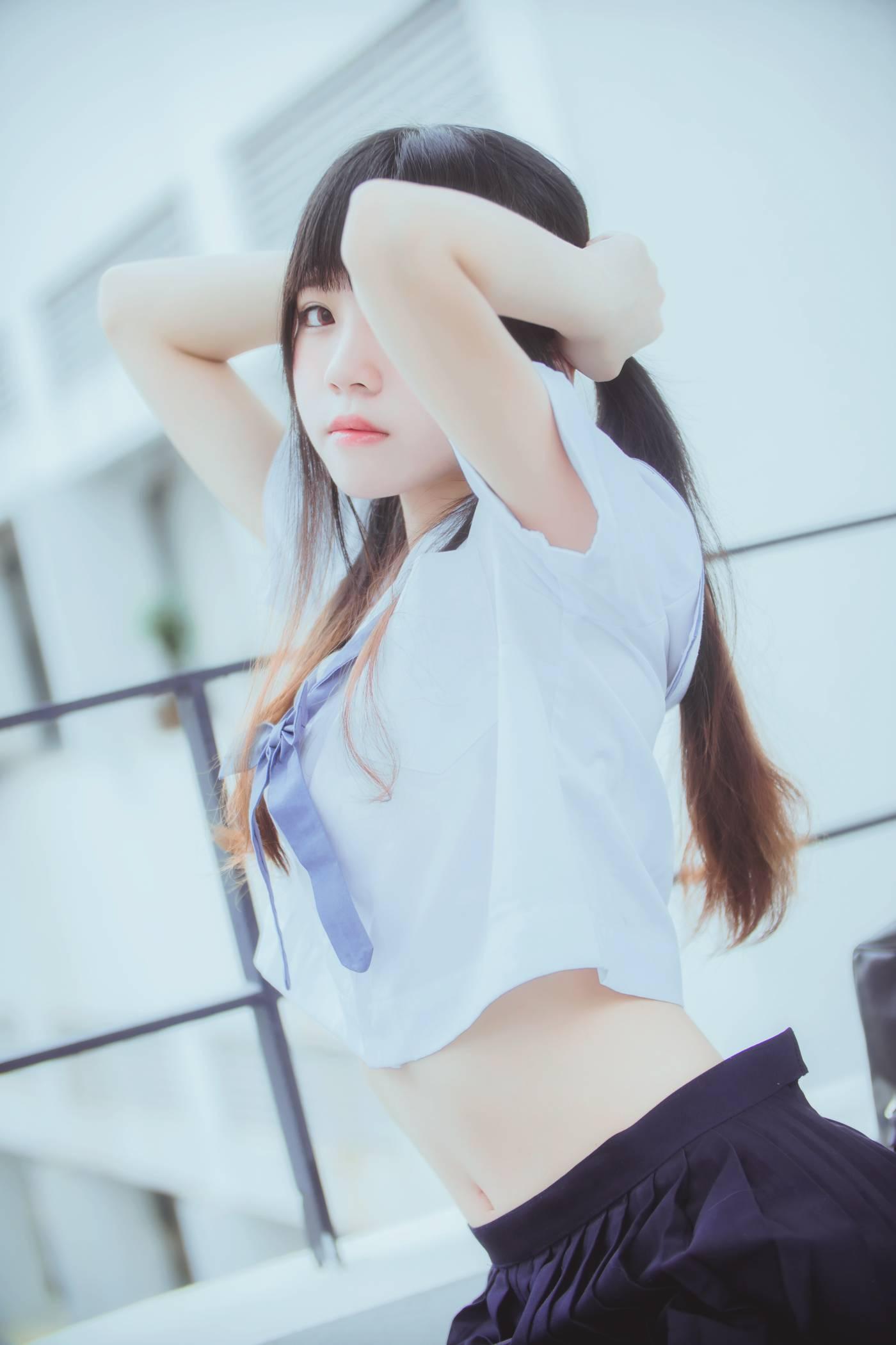 桜桃喵 – NO.78 蓝白水手服 [39P]插图8
